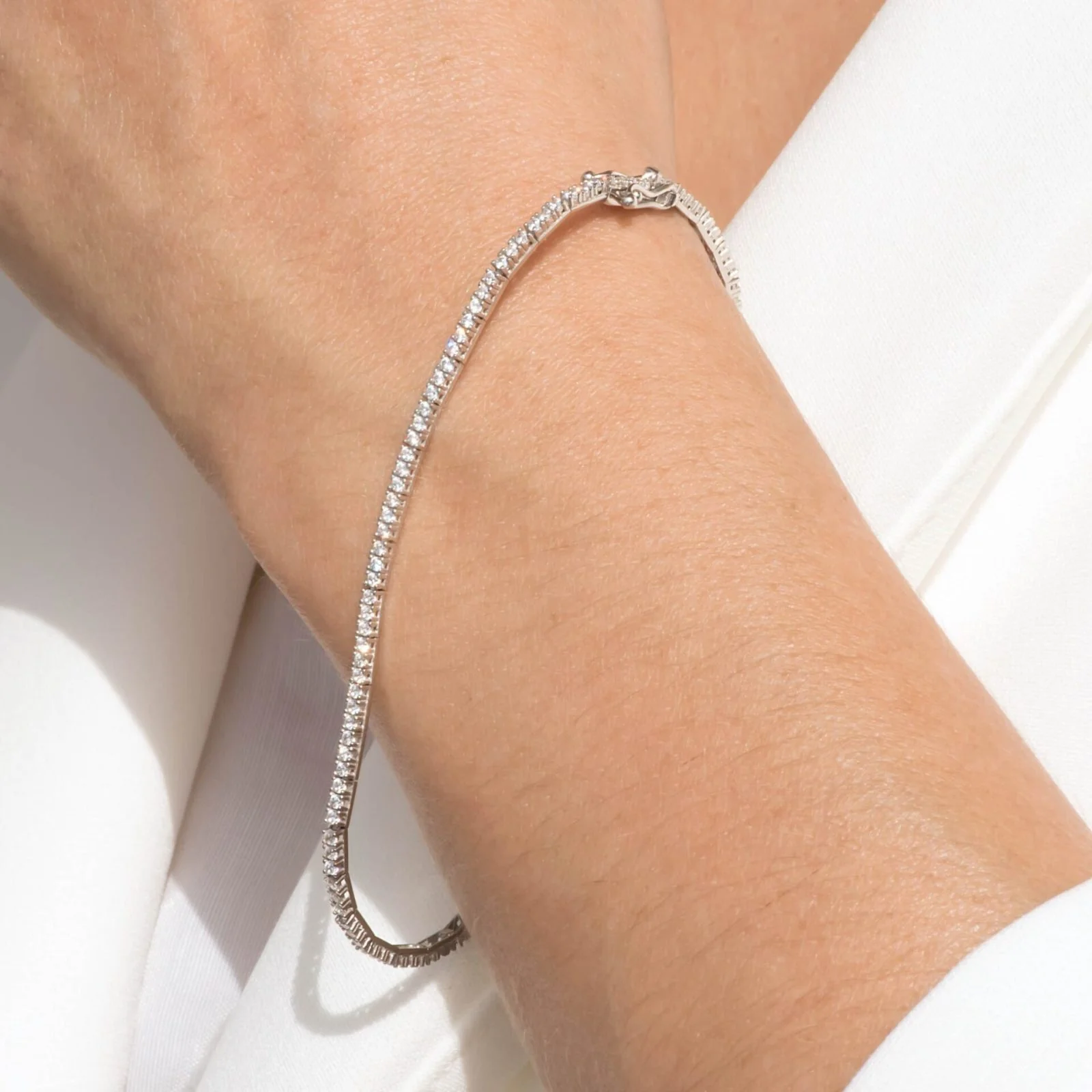 Tennis Bracelet with White CZ — additional product image 5 from AntEva Crafts