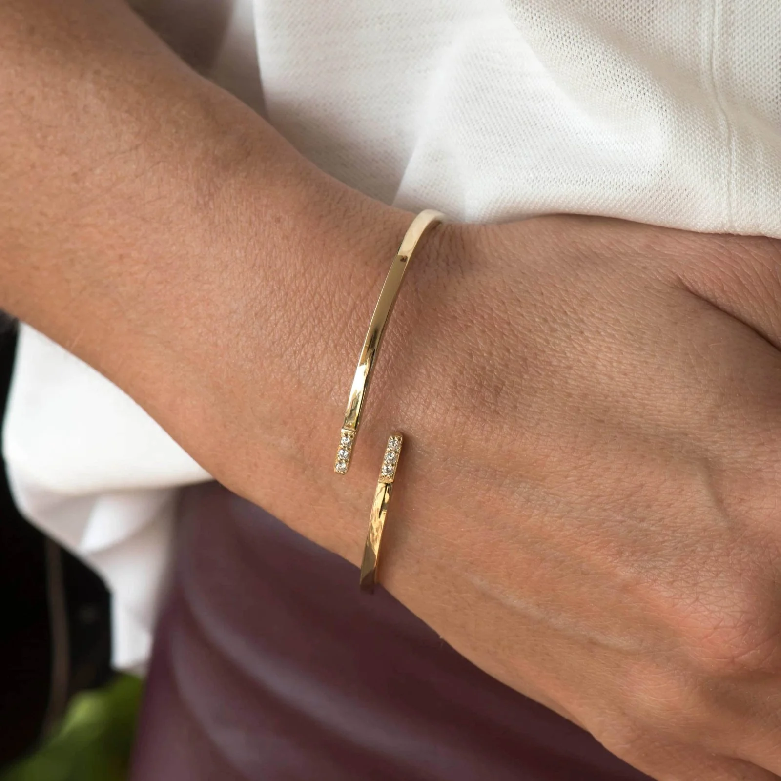 Open Diamond Bangle — additional product image 2 from AntEva Crafts