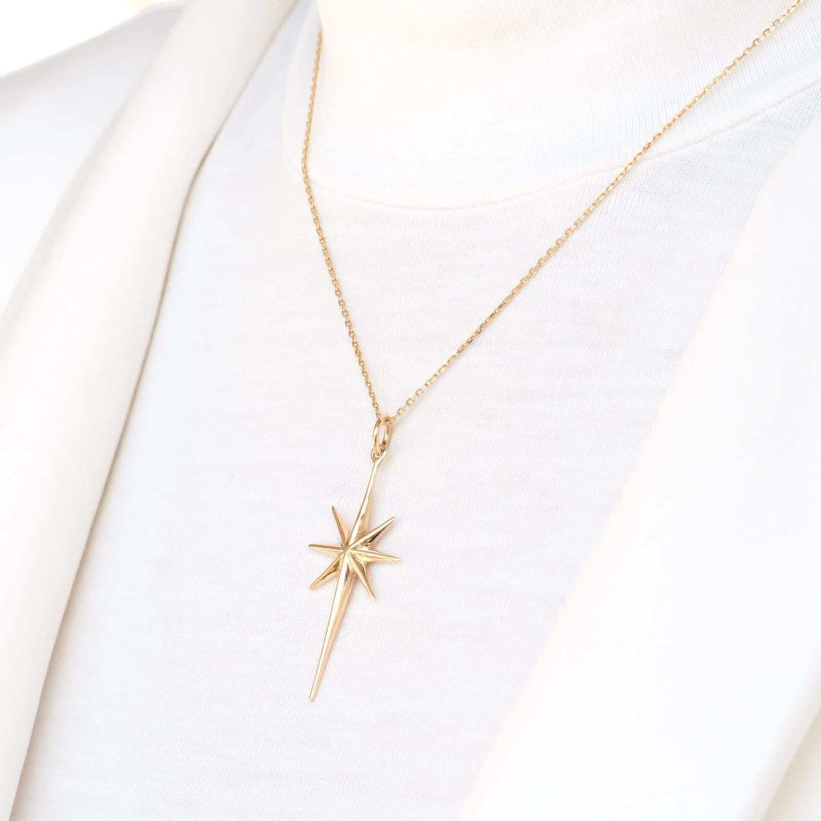 North Star Diamond Necklace — additional product image 2 from AntEva Crafts