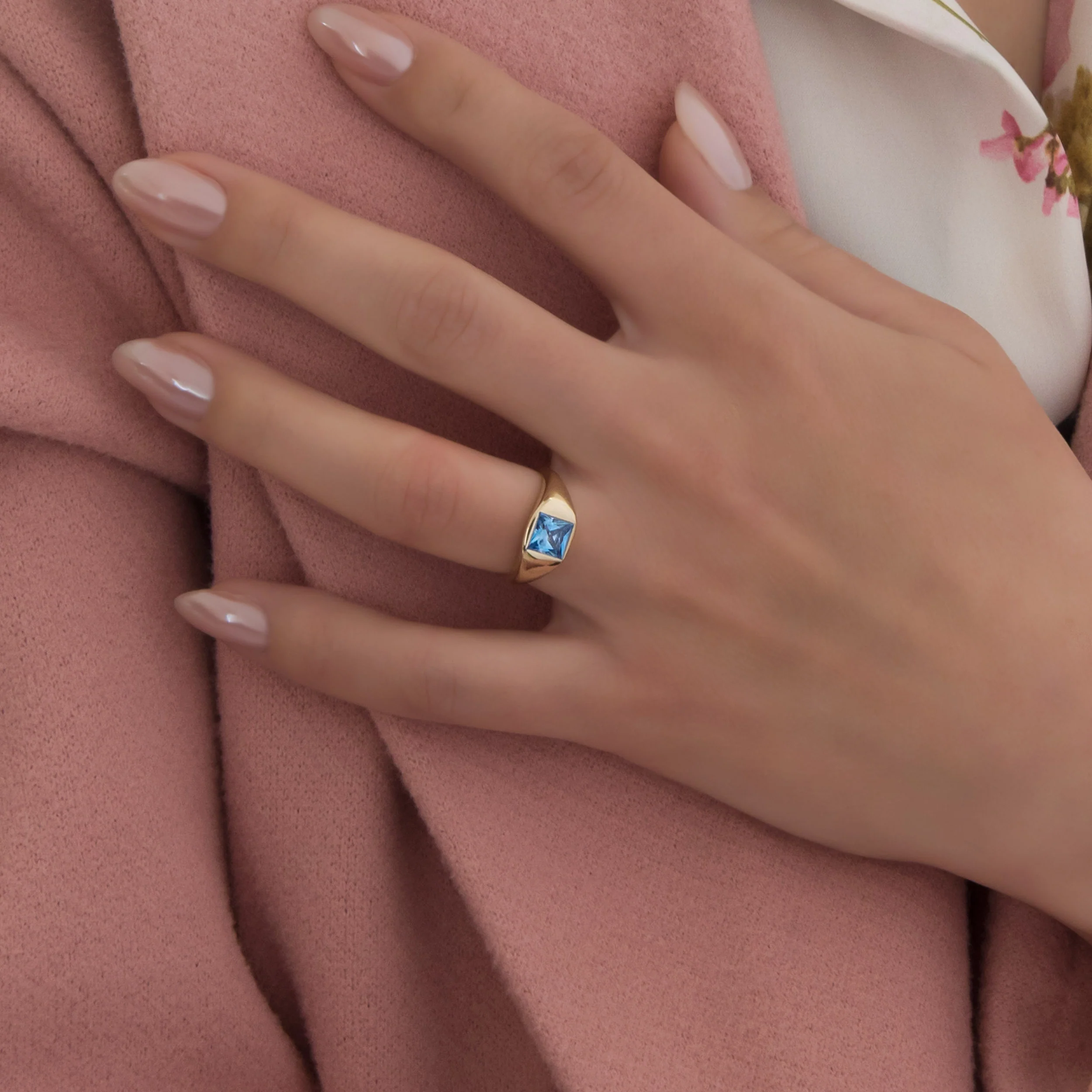Classic Square Signet Ring — additional product image 2 from AntEva Crafts