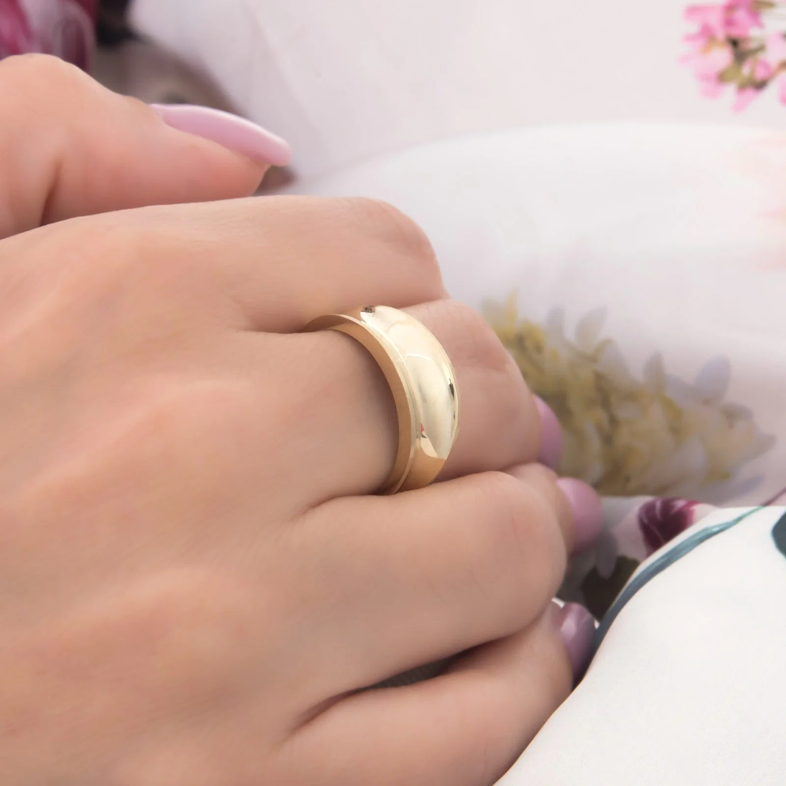 Curved Gold Ring — additional product image 2 from AntEva Crafts