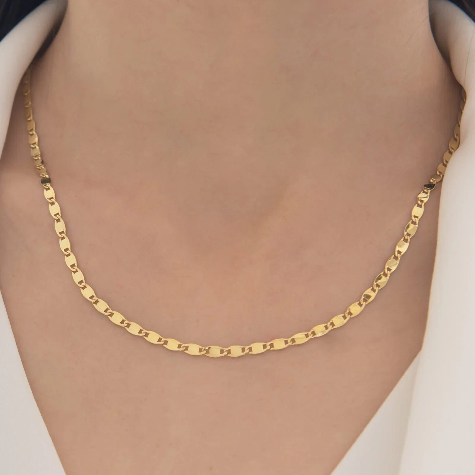 Flat Mariner Chain Necklace — additional product image 3 from AntEva Crafts
