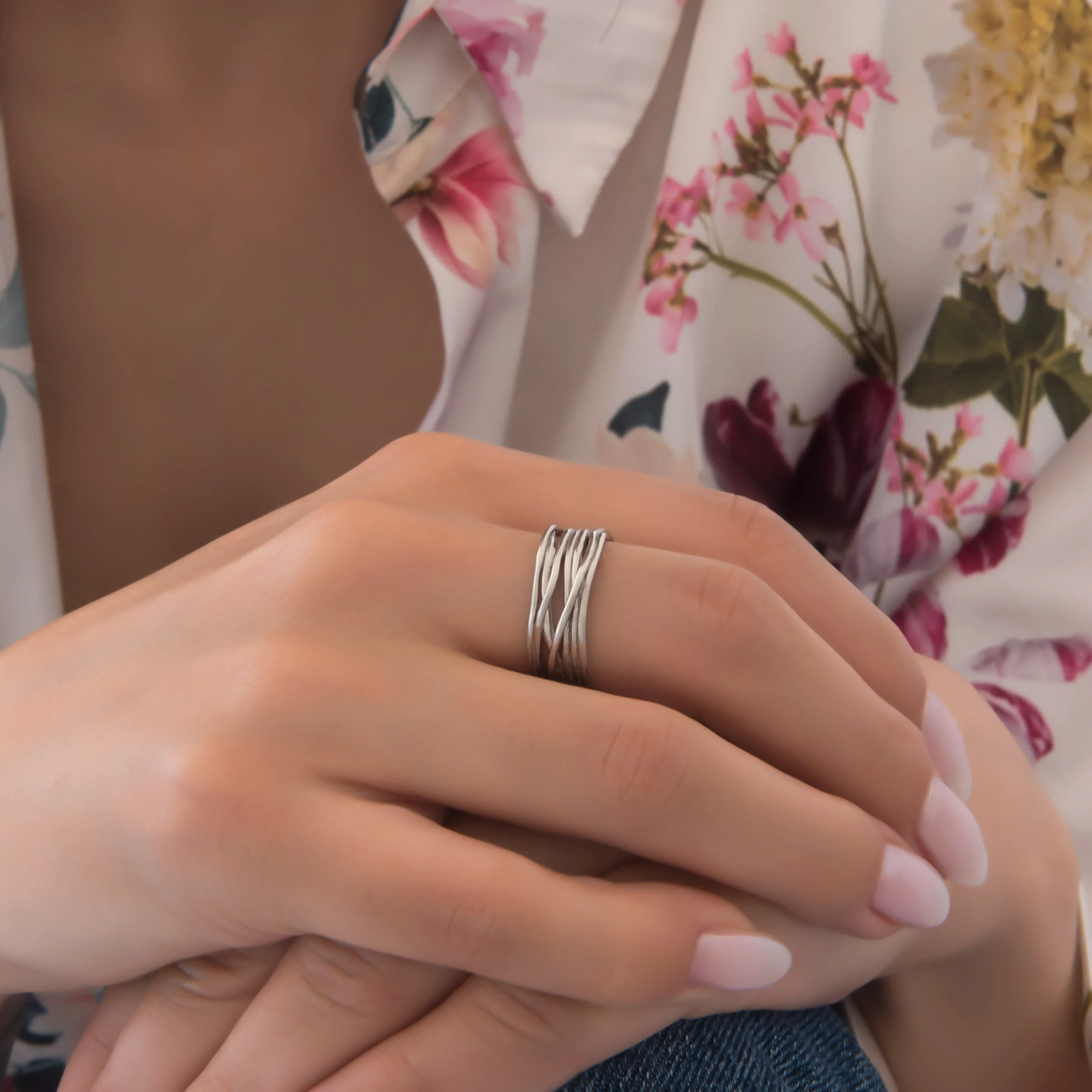 Silver Dome Statement Ring — additional product image 2 from AntEva Crafts