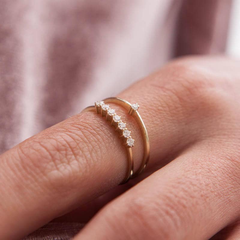 Thin One Stone Ring — additional product image 8 from AntEva Crafts