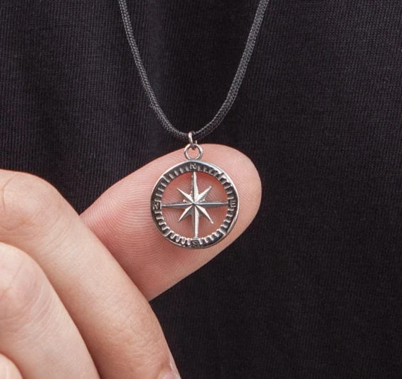Silver Compass Necklace — additional product image 5 from AntEva Crafts