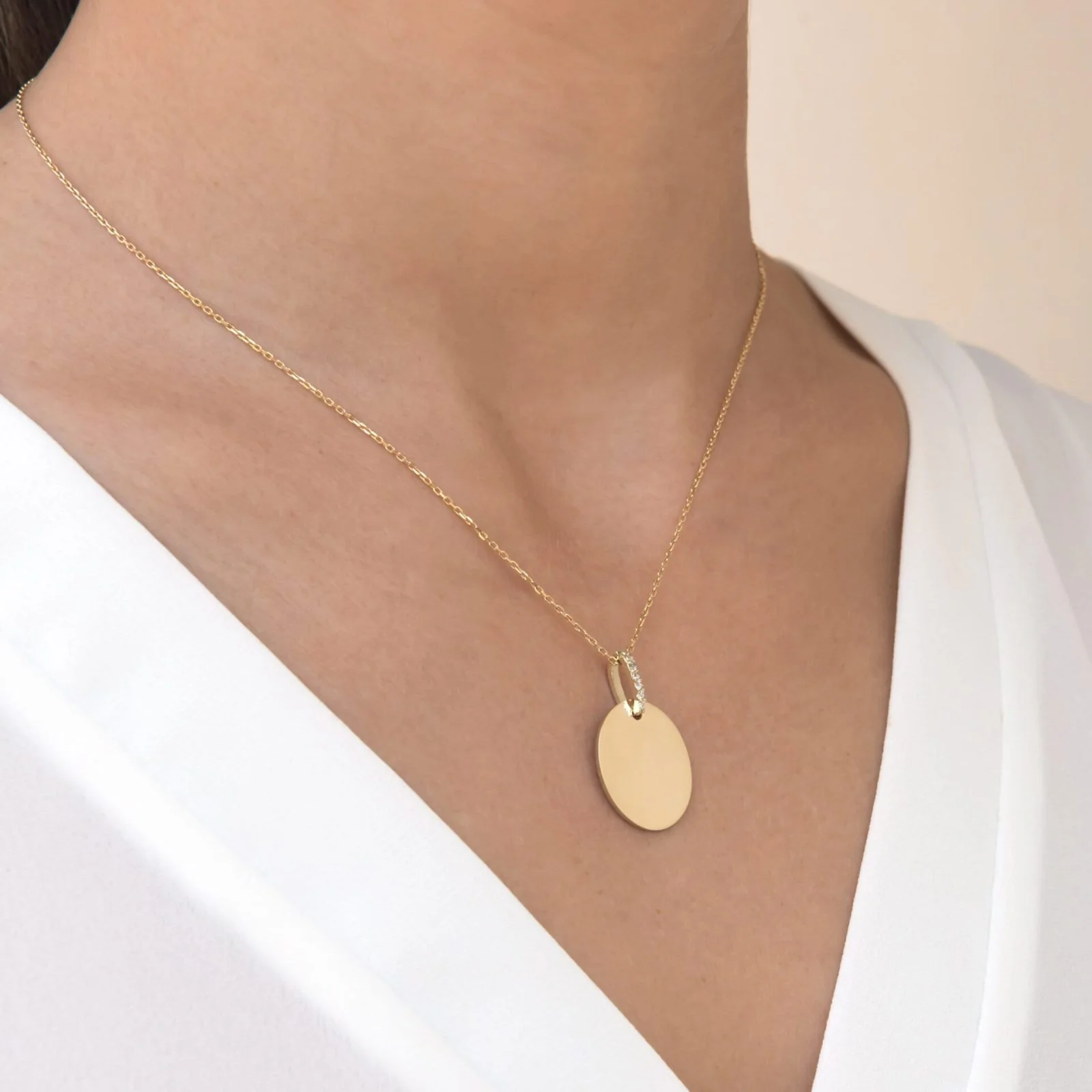 Oval Tag Necklace — additional product image 3 from AntEva Crafts