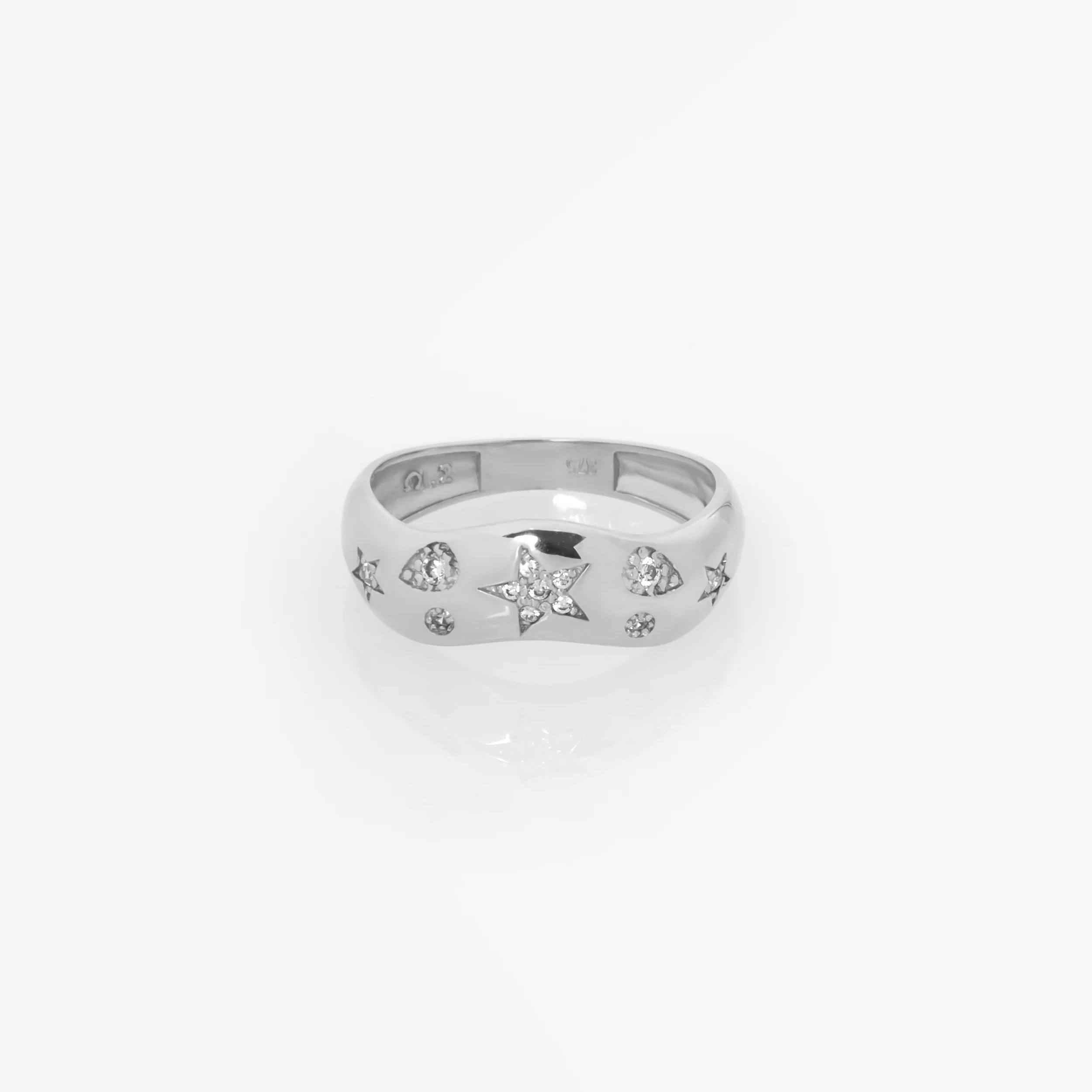 Celestial Wavy Diamond Ring — additional product image 5 from AntEva Crafts