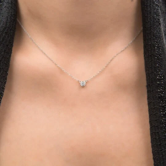 Single Stone Necklace — additional product image 2 from AntEva Crafts