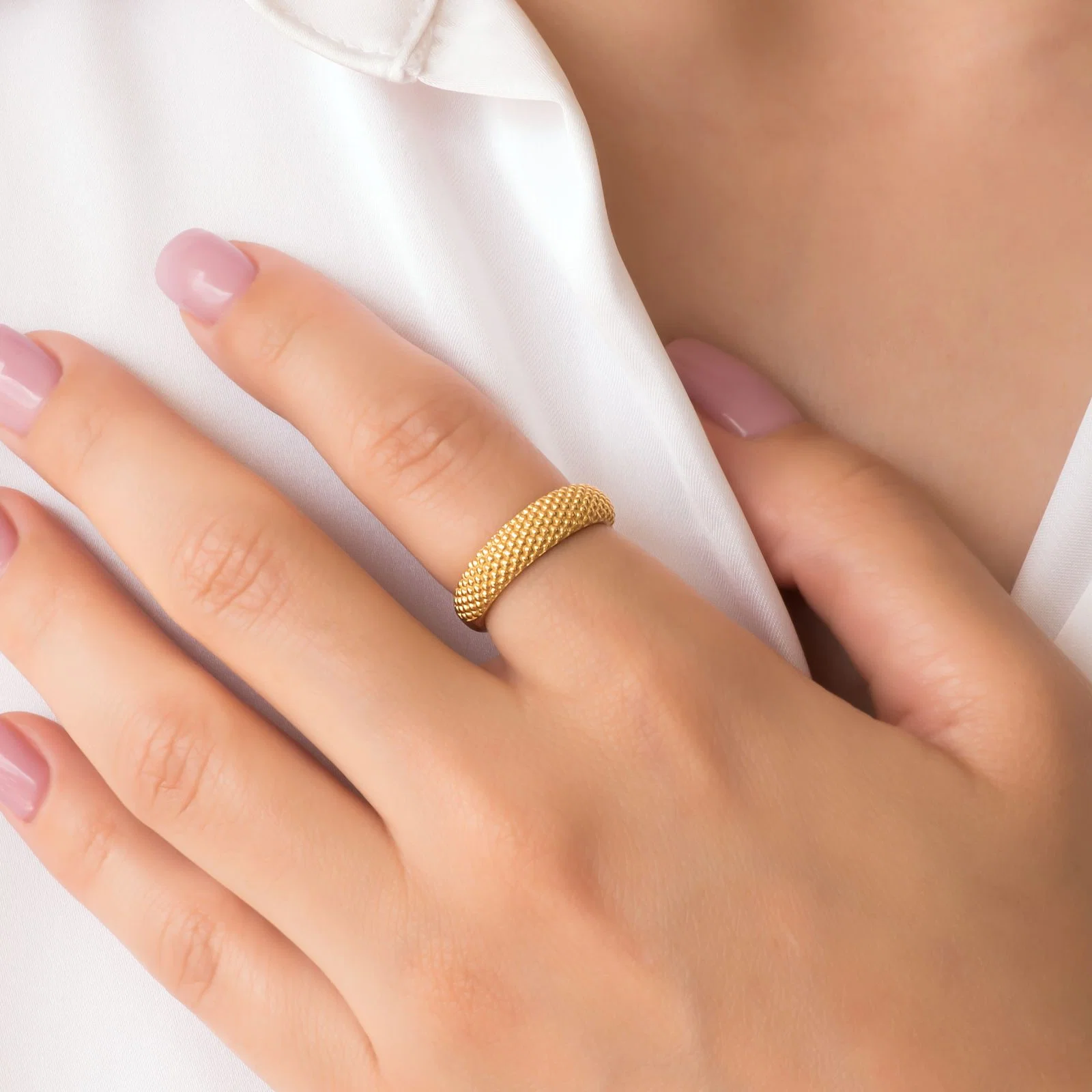 Dome Milgrain Ring — additional product image 2 from AntEva Crafts