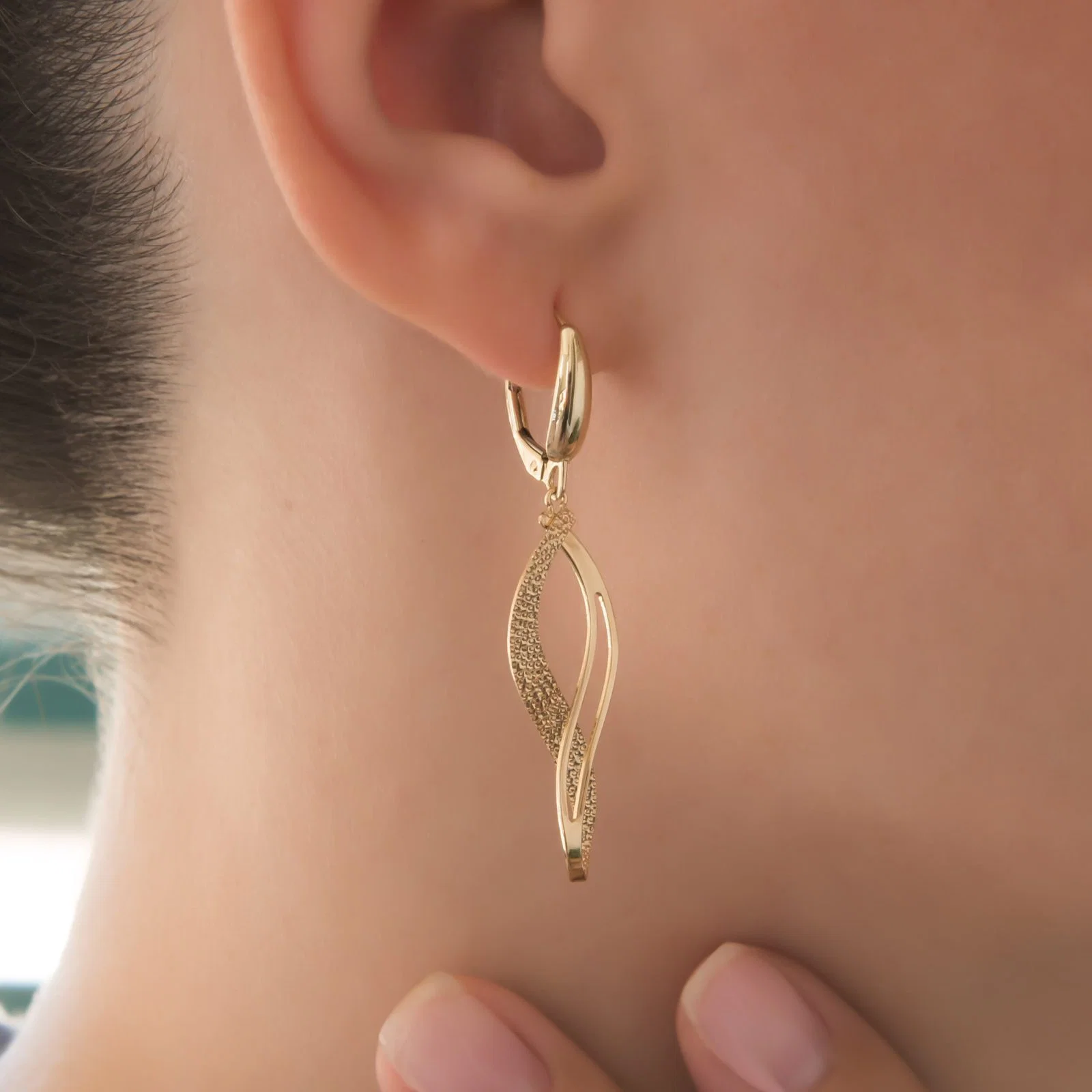 Infinity Shaped Hanging Earrings — additional product image 2 from AntEva Crafts