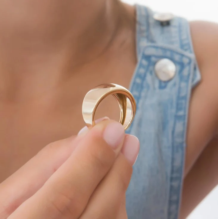 Wide Dome Gold Ring — additional product image 5 from AntEva Crafts