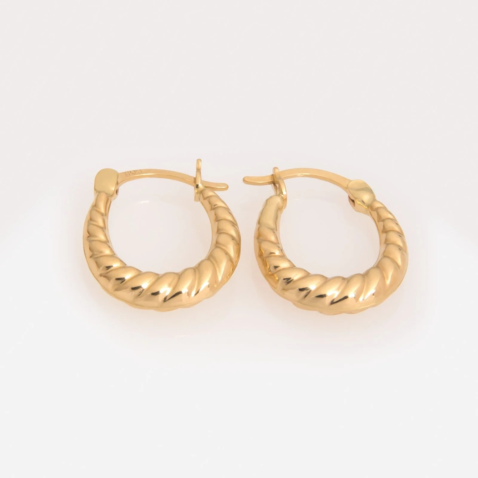Croissant Oval Hoop Earrings — additional product image 3 from AntEva Crafts