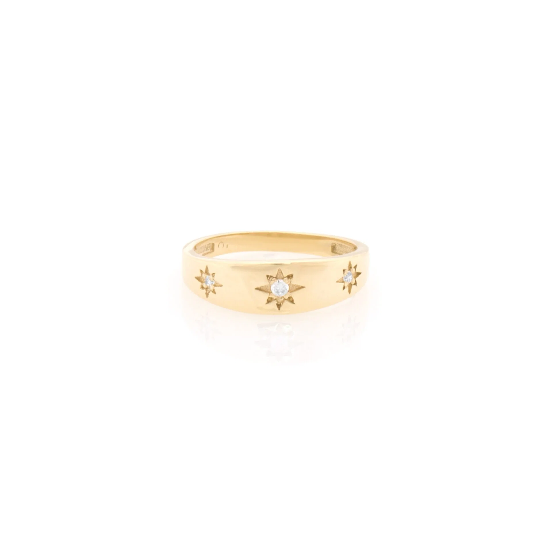 Diamond North Star Ring with 3 Diamonds