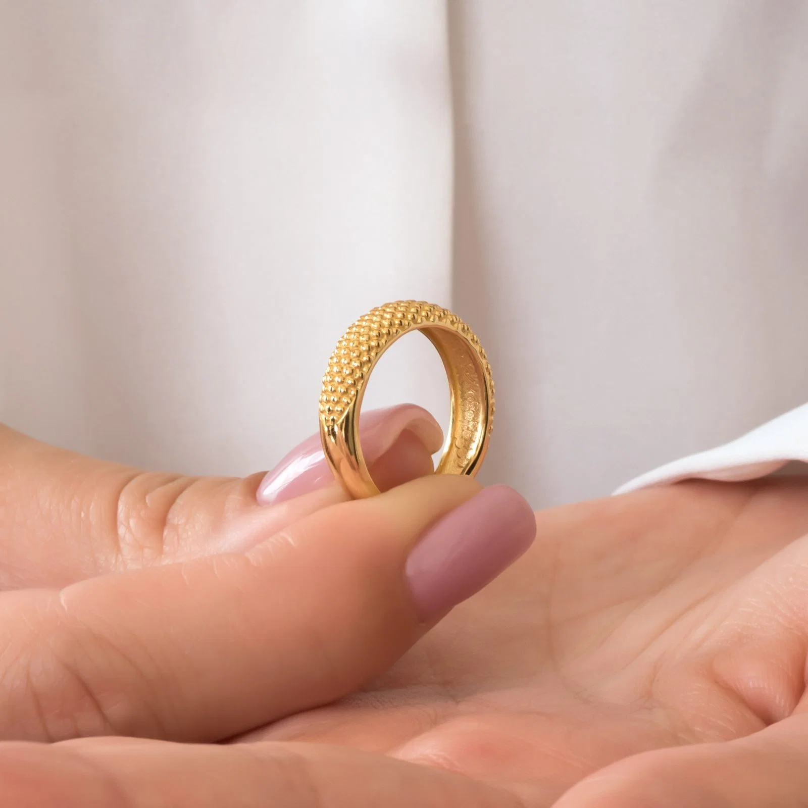 Dome Milgrain Ring — additional product image 6 from AntEva Crafts