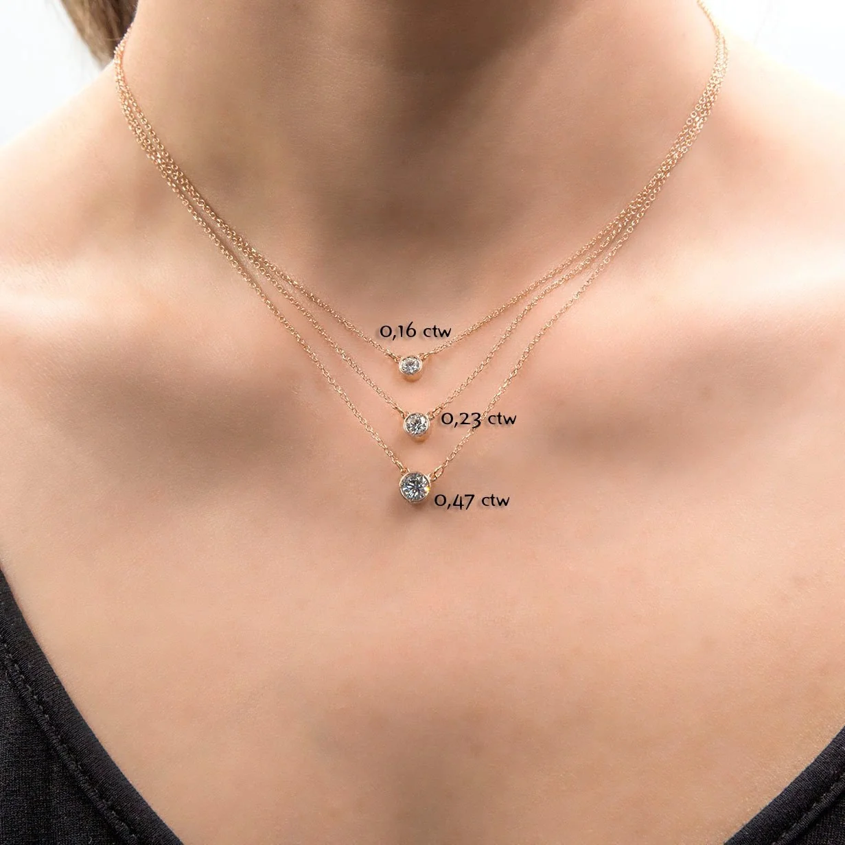 Single Diamond Necklace — additional product image 6 from AntEva Crafts