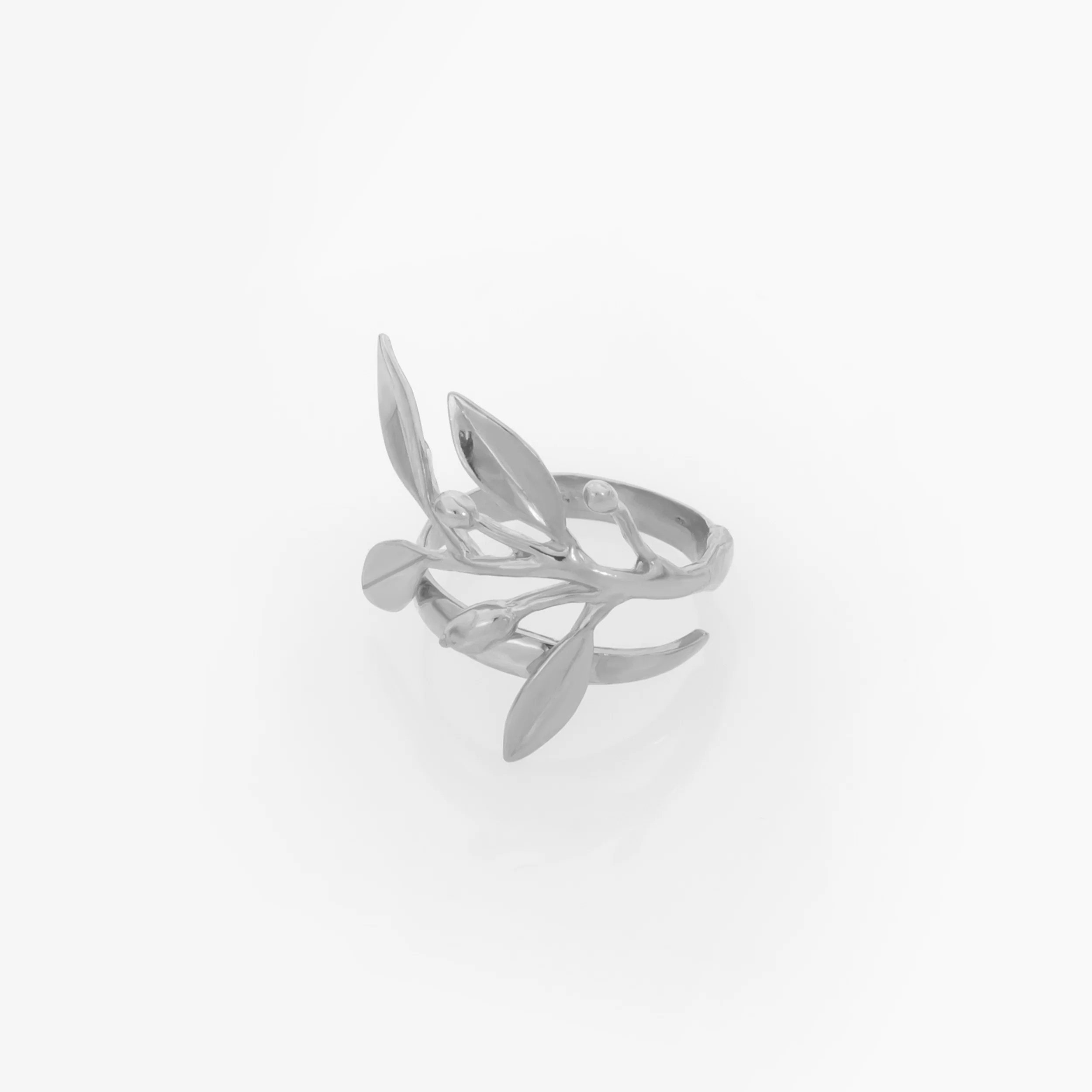 Olive Leaf Silver Ring — additional product image 5 from AntEva Crafts