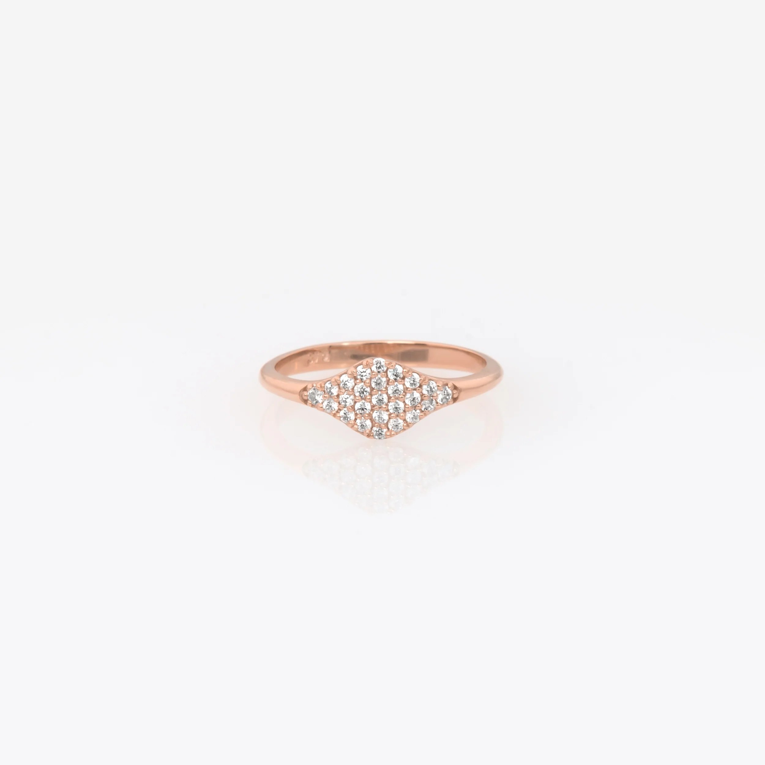 Gold Pavé Dome Ring — additional product image 4 from AntEva Crafts