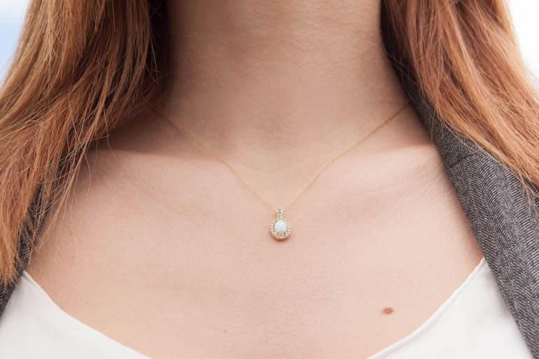 White Opal Pendant — additional product image 2 from AntEva Crafts