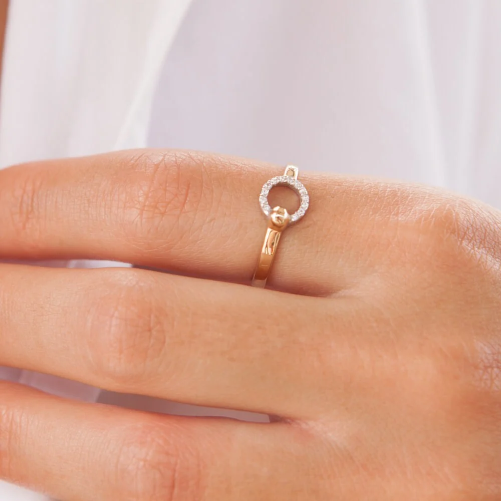 Diamond Circle Ring — additional product image 2 from AntEva Crafts