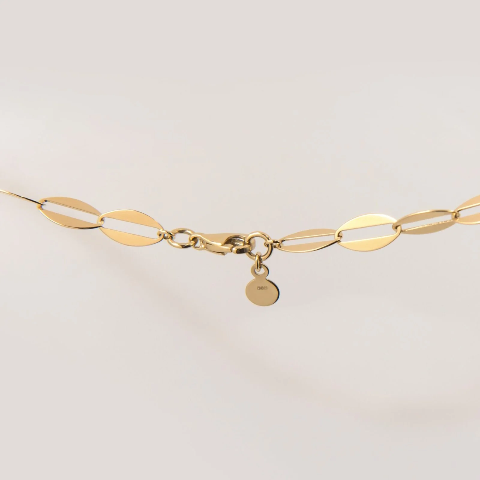 Oval Clip Elongated Chain Necklace — additional product image 7 from AntEva Crafts