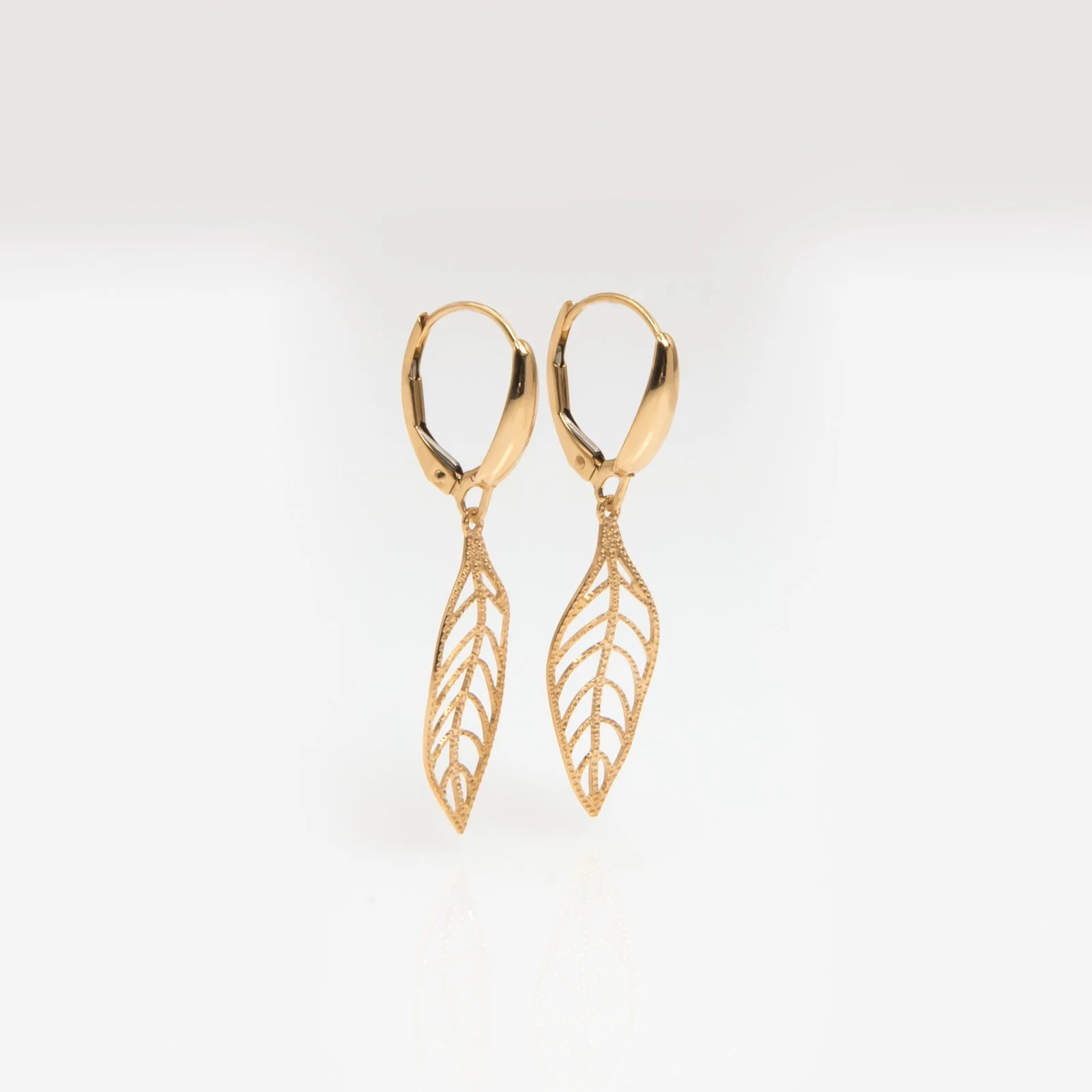 Leaf Shaped Earrings — additional product image 5 from AntEva Crafts