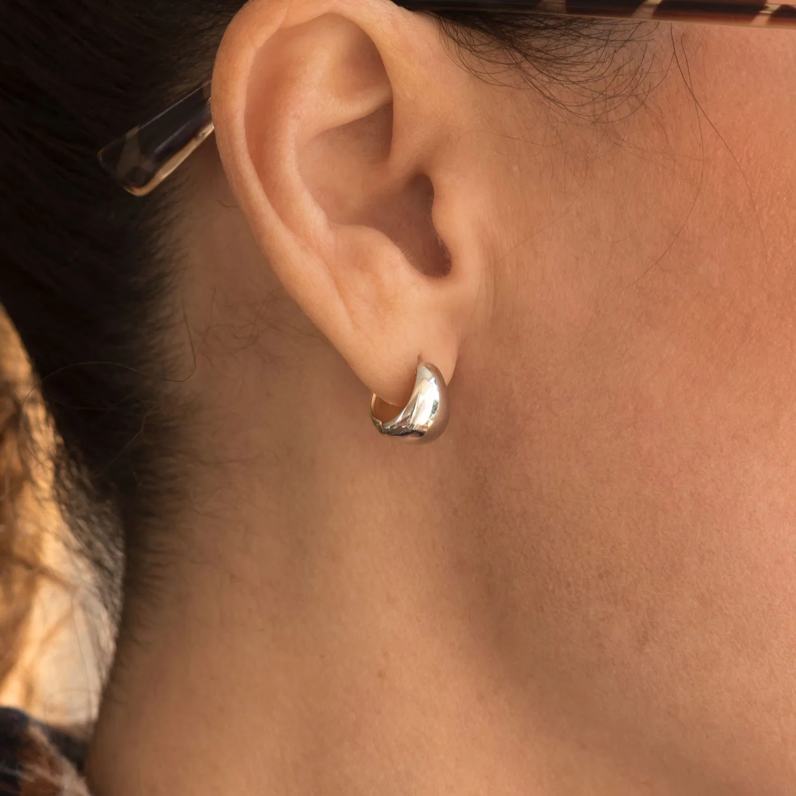 Two Tone Hoop Earrings — additional product image 3 from AntEva Crafts