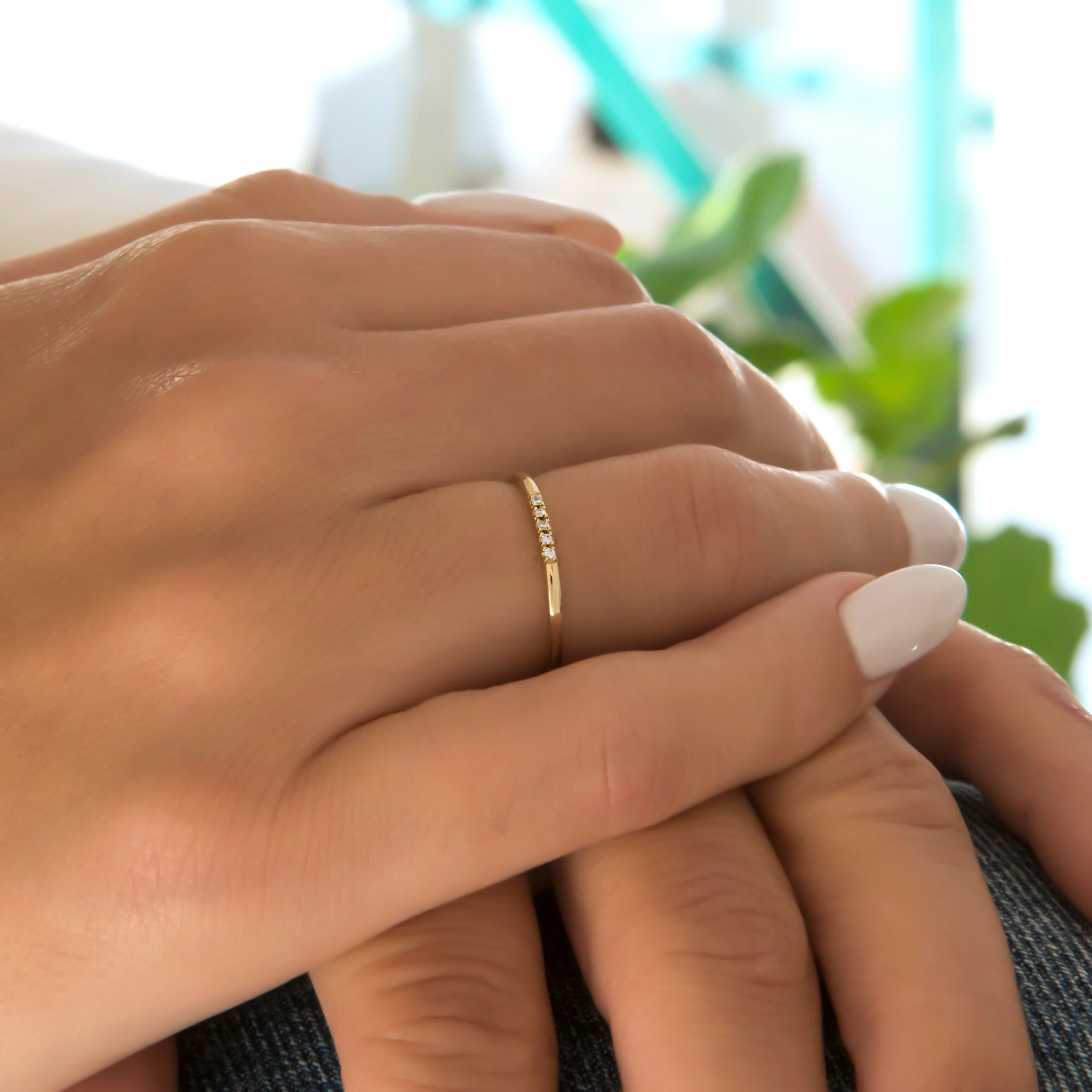Diamond Dainty Ring 1.2mm — additional product image 4 from AntEva Crafts