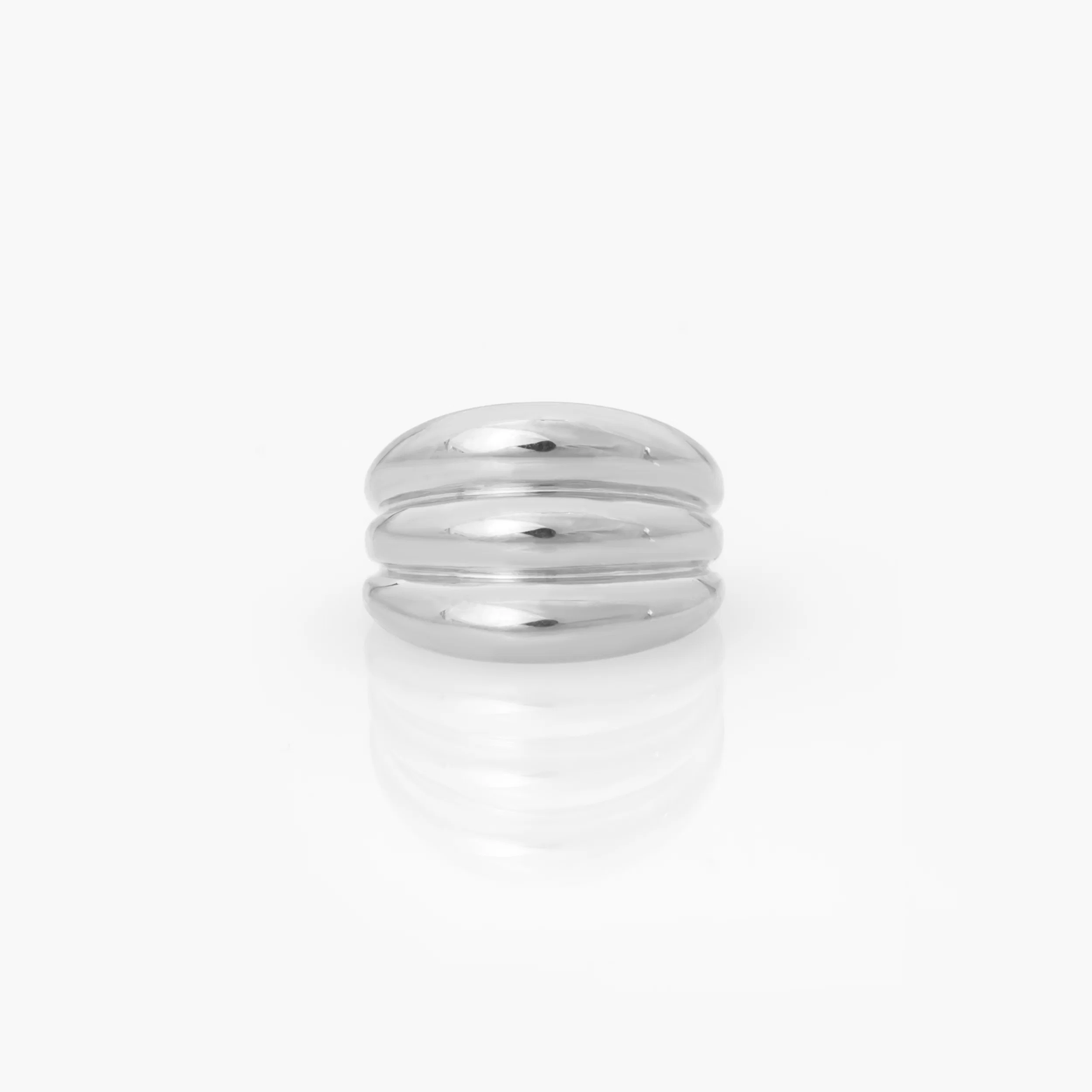 Big Triple Dome 14k Gold Vermeil Ring — additional product image 3 from AntEva Crafts