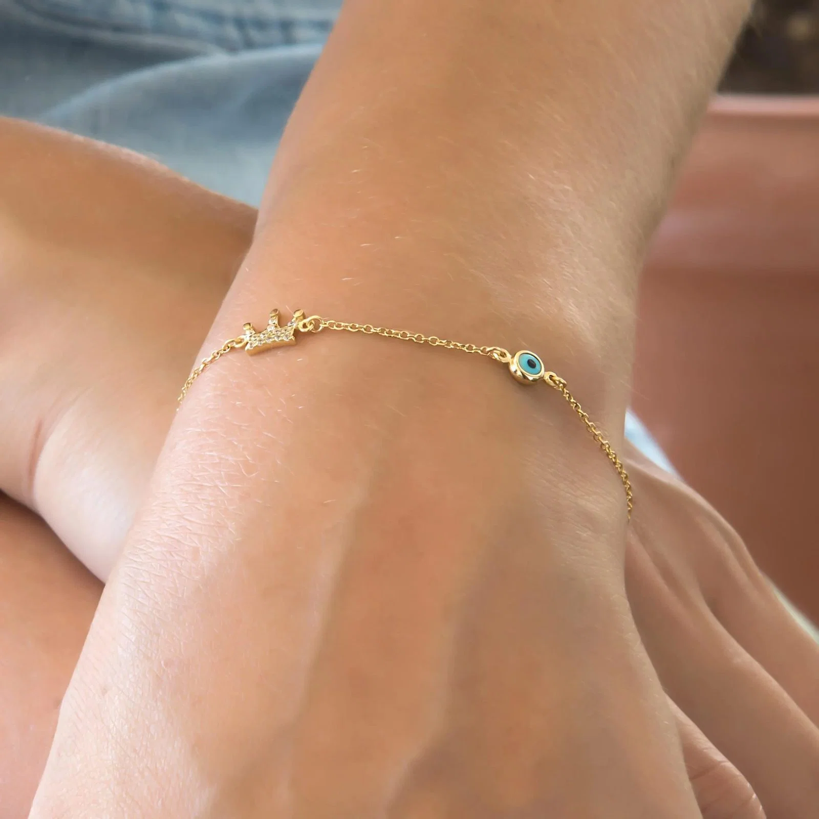 Evil Eye Crown Bracelet — additional product image 4 from AntEva Crafts
