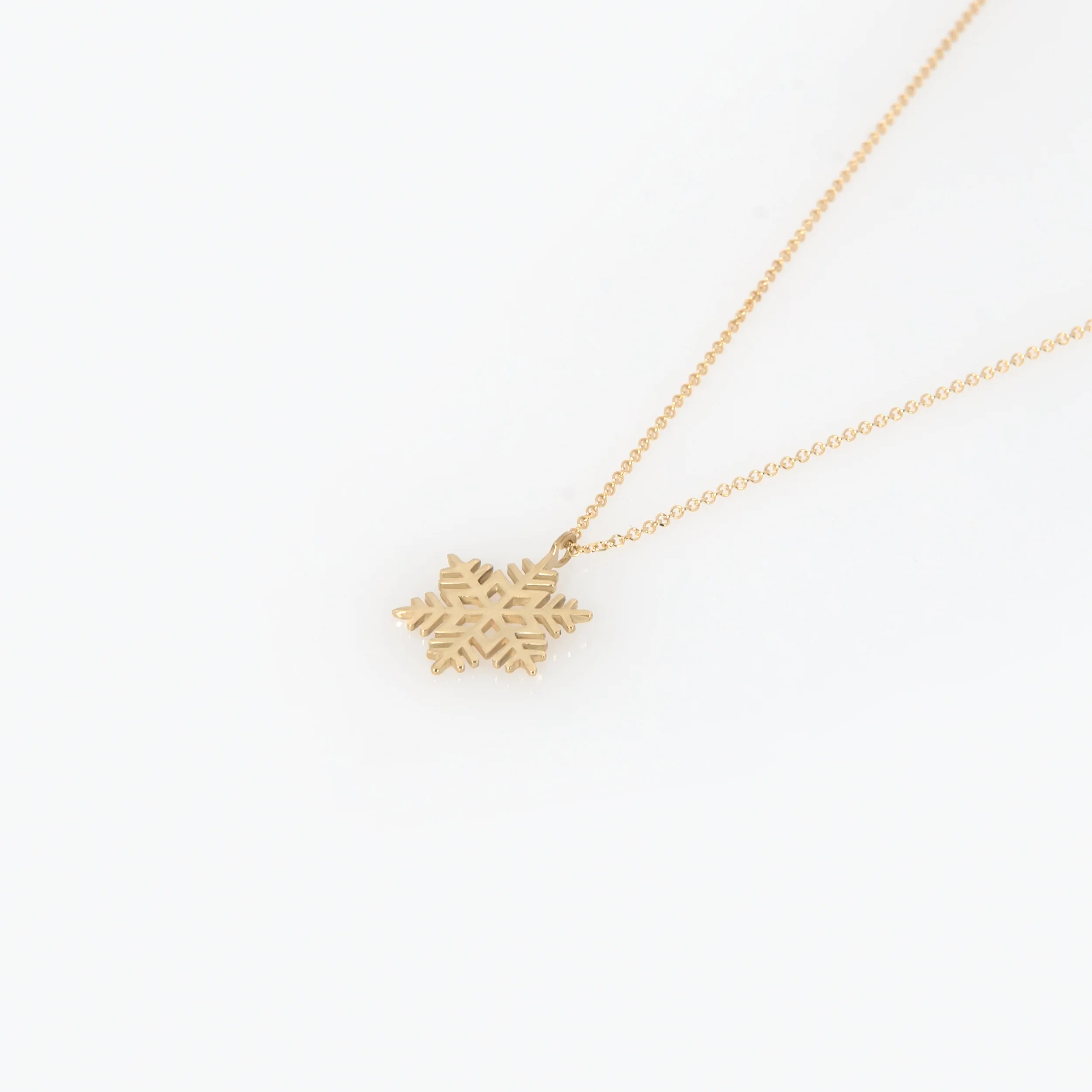 Snowflake 14k Gold Vermeil Necklace
