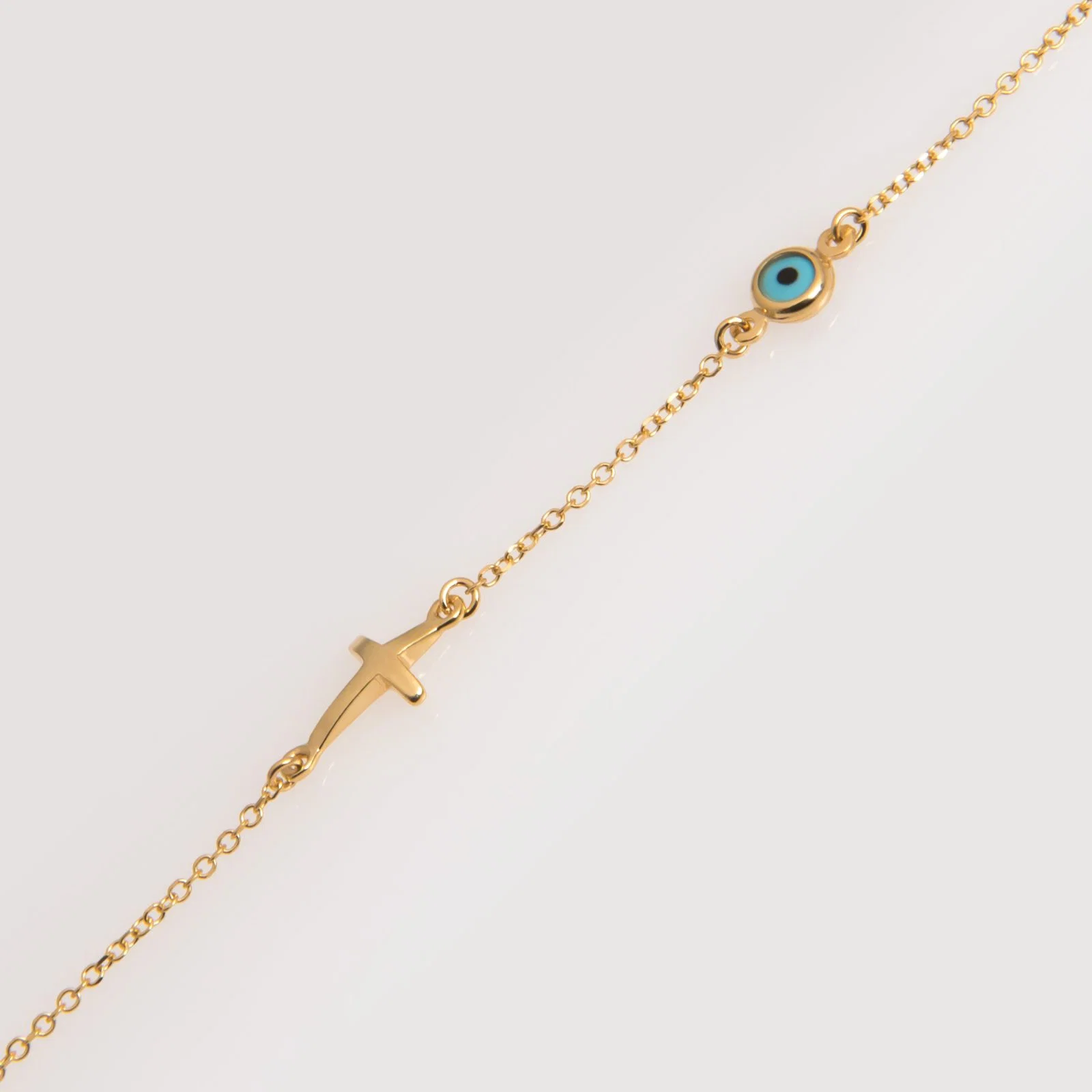 Evil Eye Cross Chain Bracelet — additional product image 4 from AntEva Crafts