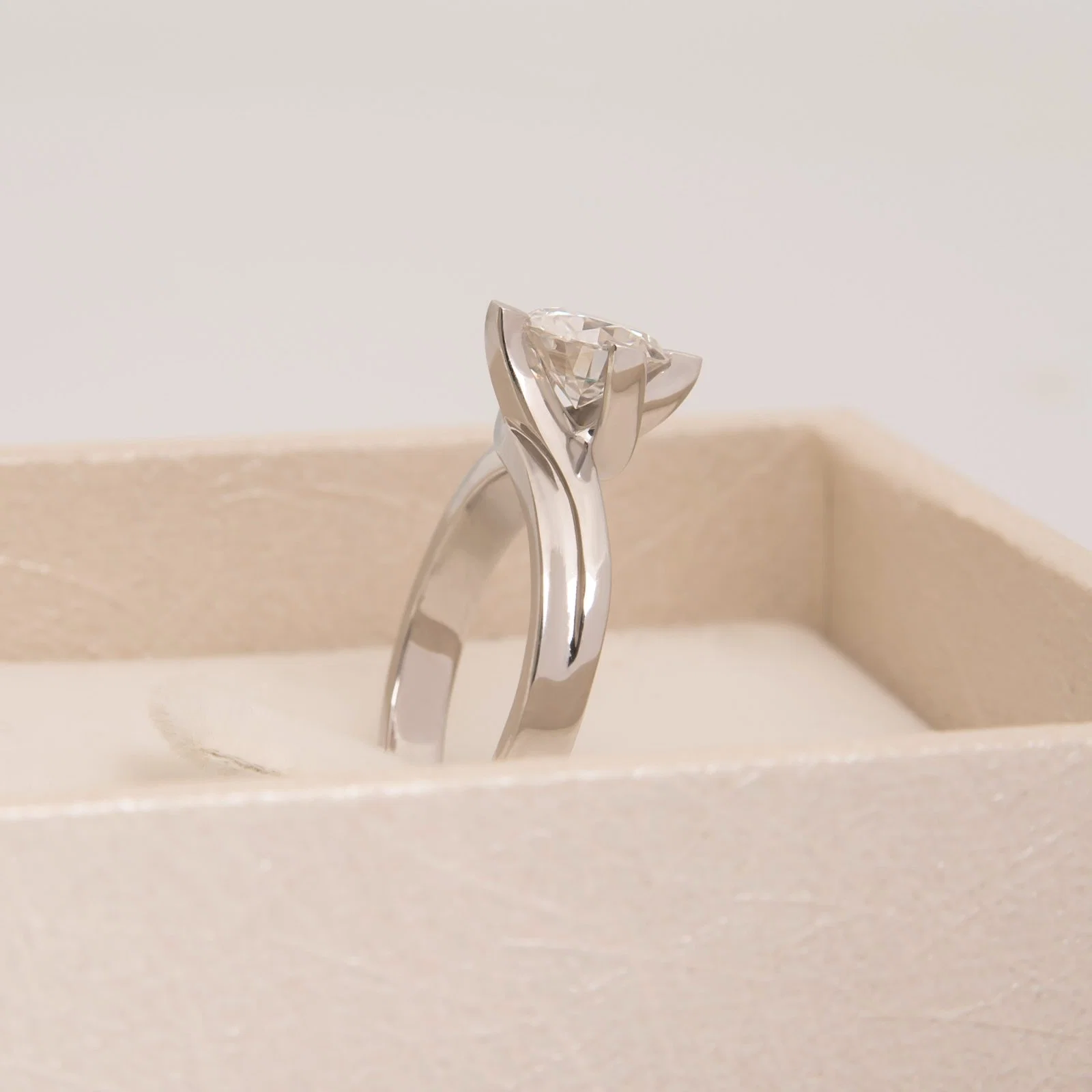 Solitaire Moissanite Ring 14k — additional product image 9 from AntEva Crafts