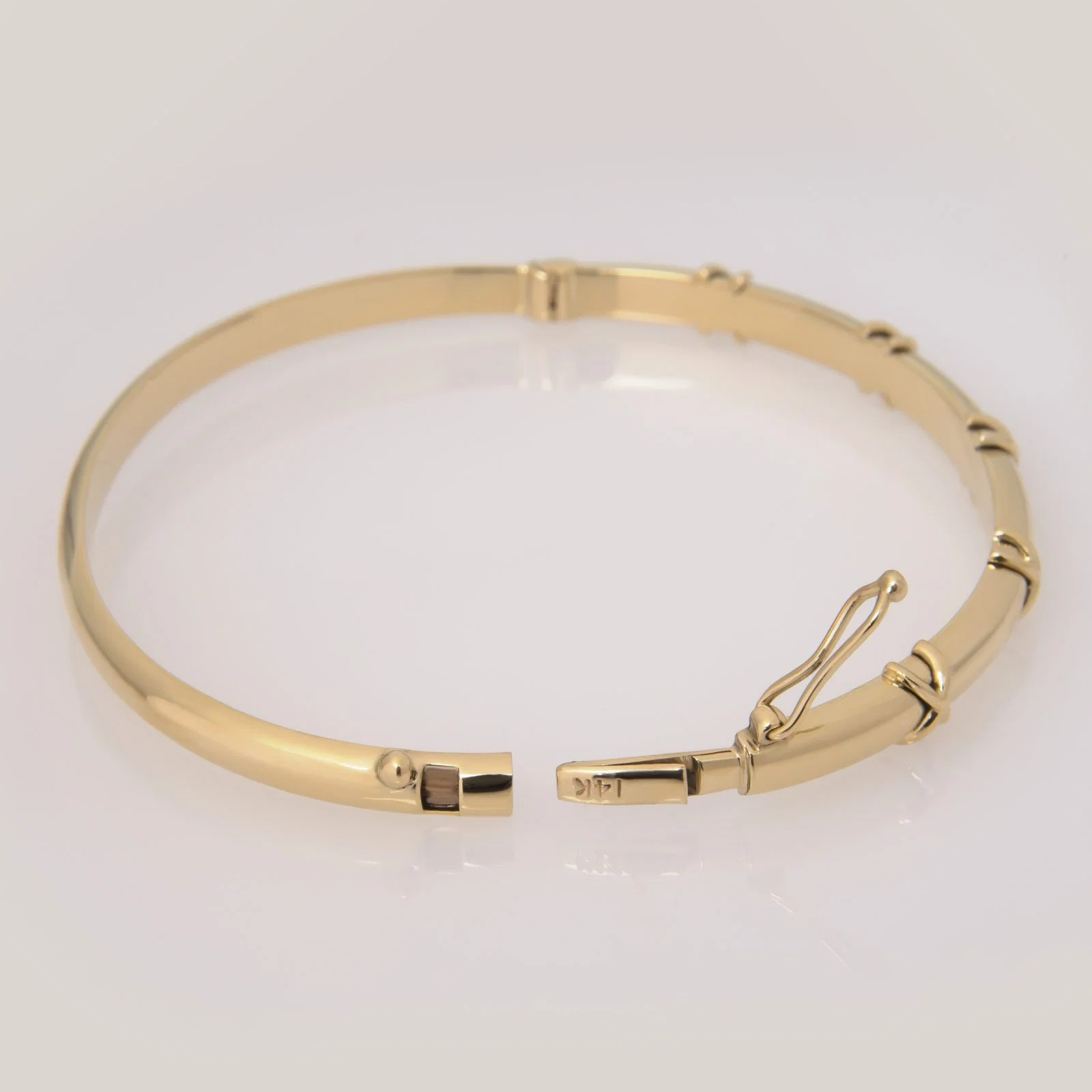 Oval Hinged Classic Bracelet with Small X Design — additional product image 3 from AntEva Crafts