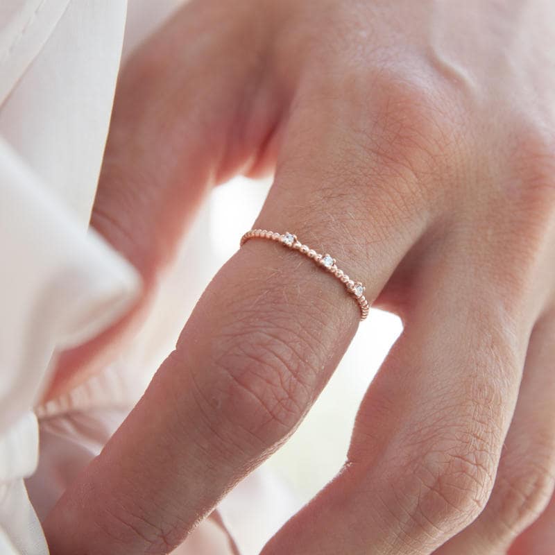 Diamond Beaded Ring — additional product image 4 from AntEva Crafts
