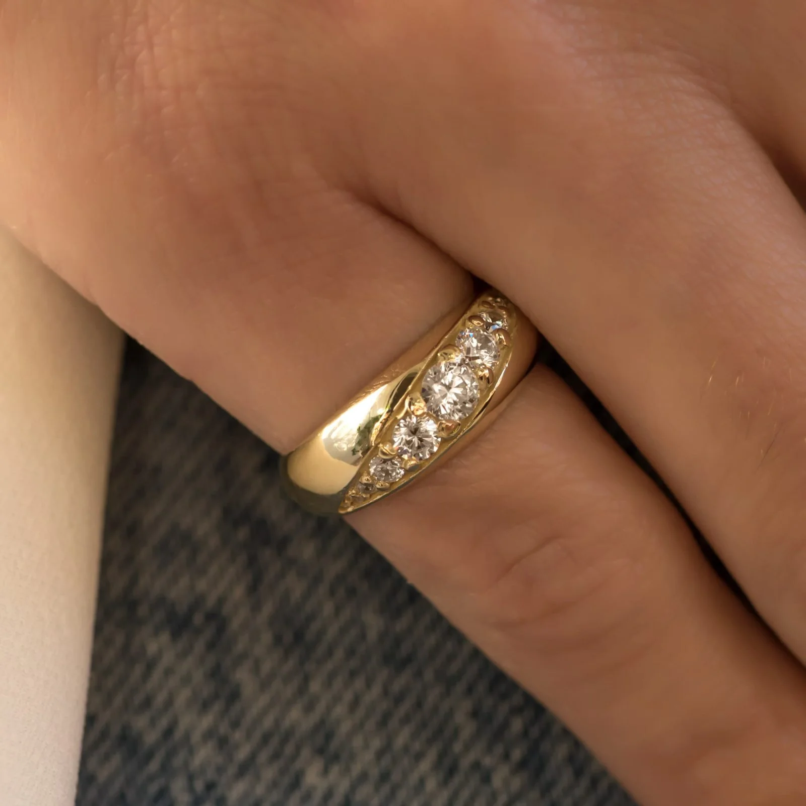 Gemstone Twist Signet Ring — additional product image 4 from AntEva Crafts