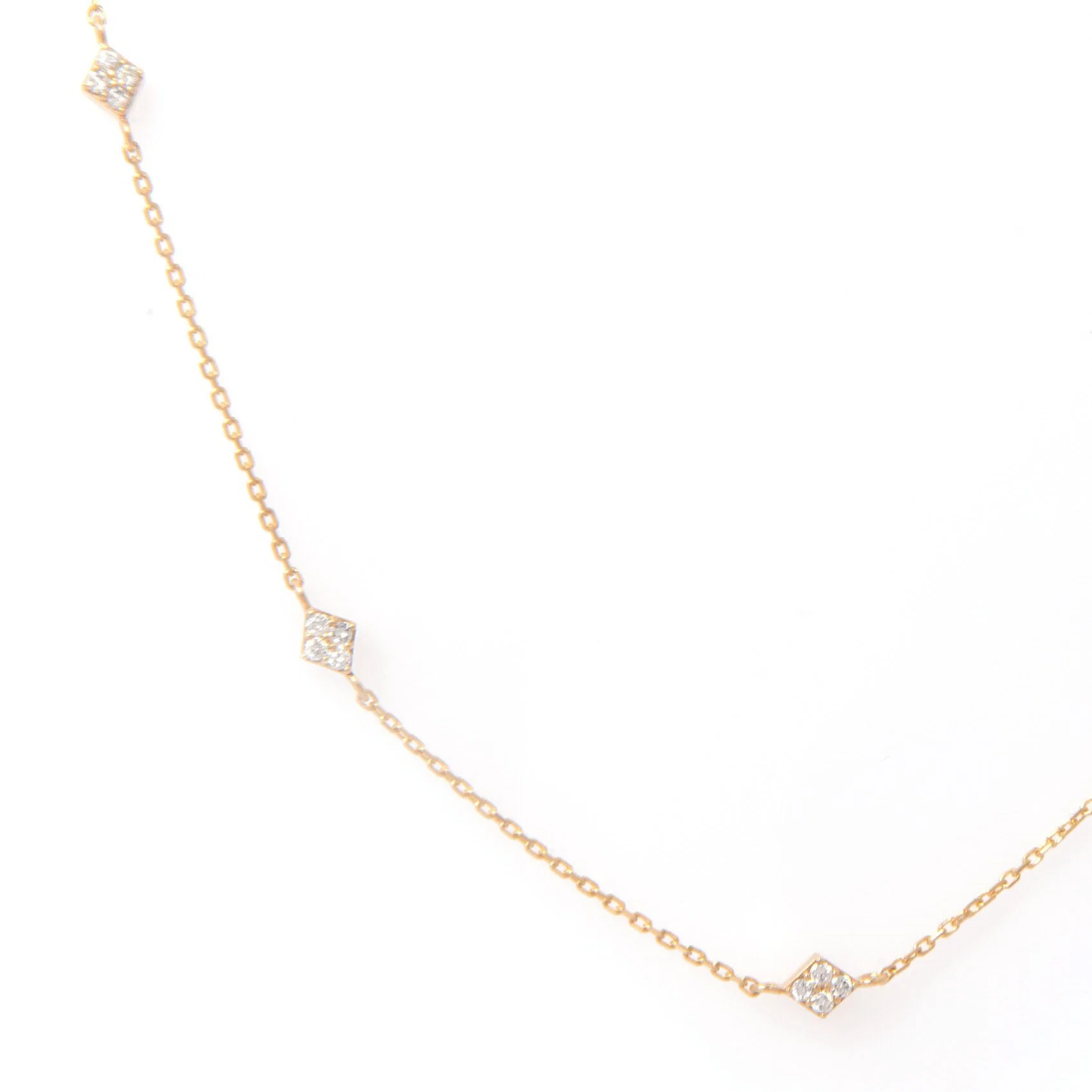 Diamond Station Necklace with 5 Marquise Design Charms — additional product image 3 from AntEva Crafts