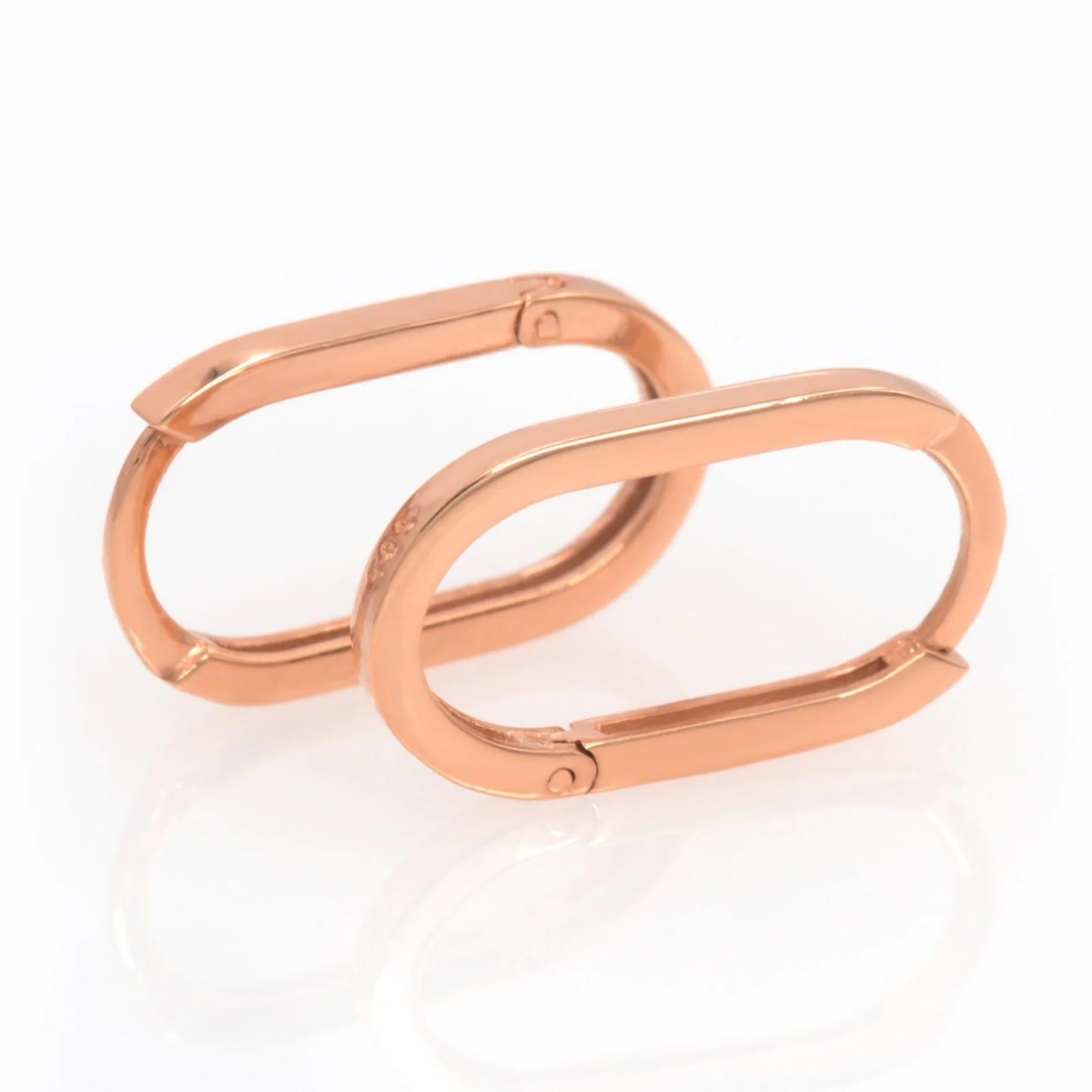 Paperclip Oval Hoop Earrings — additional product image 9 from AntEva Crafts