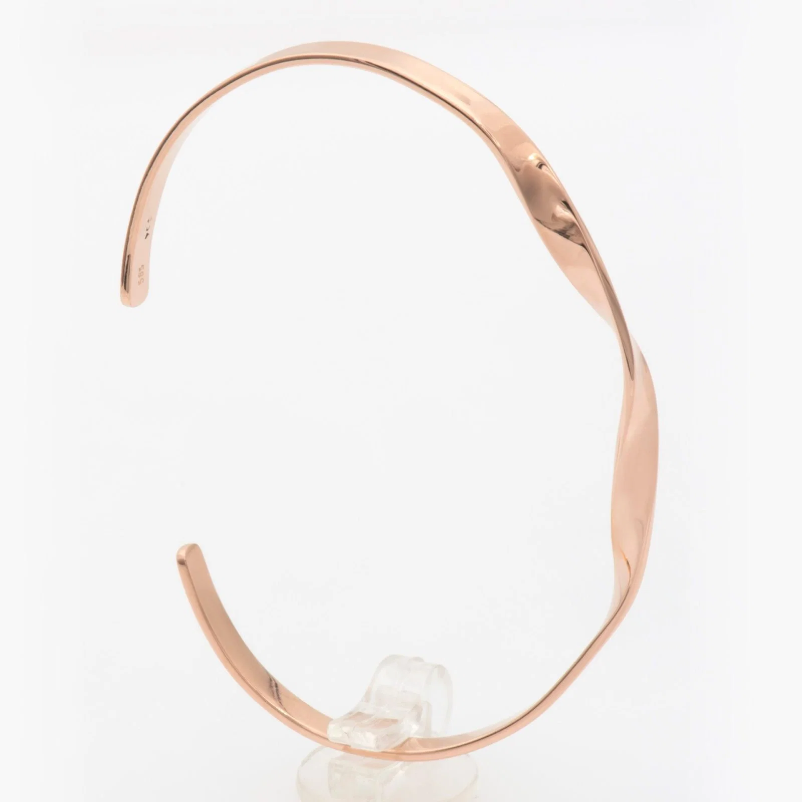 Mobius Twist Open Cuff Oval Bracelet — additional product image 3 from AntEva Crafts