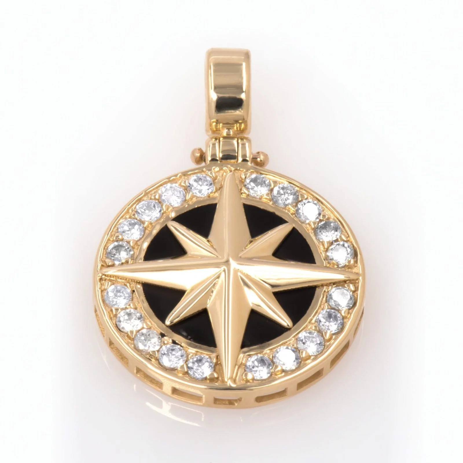 North Star Necklace with Black Enamel — additional product image 3 from AntEva Crafts