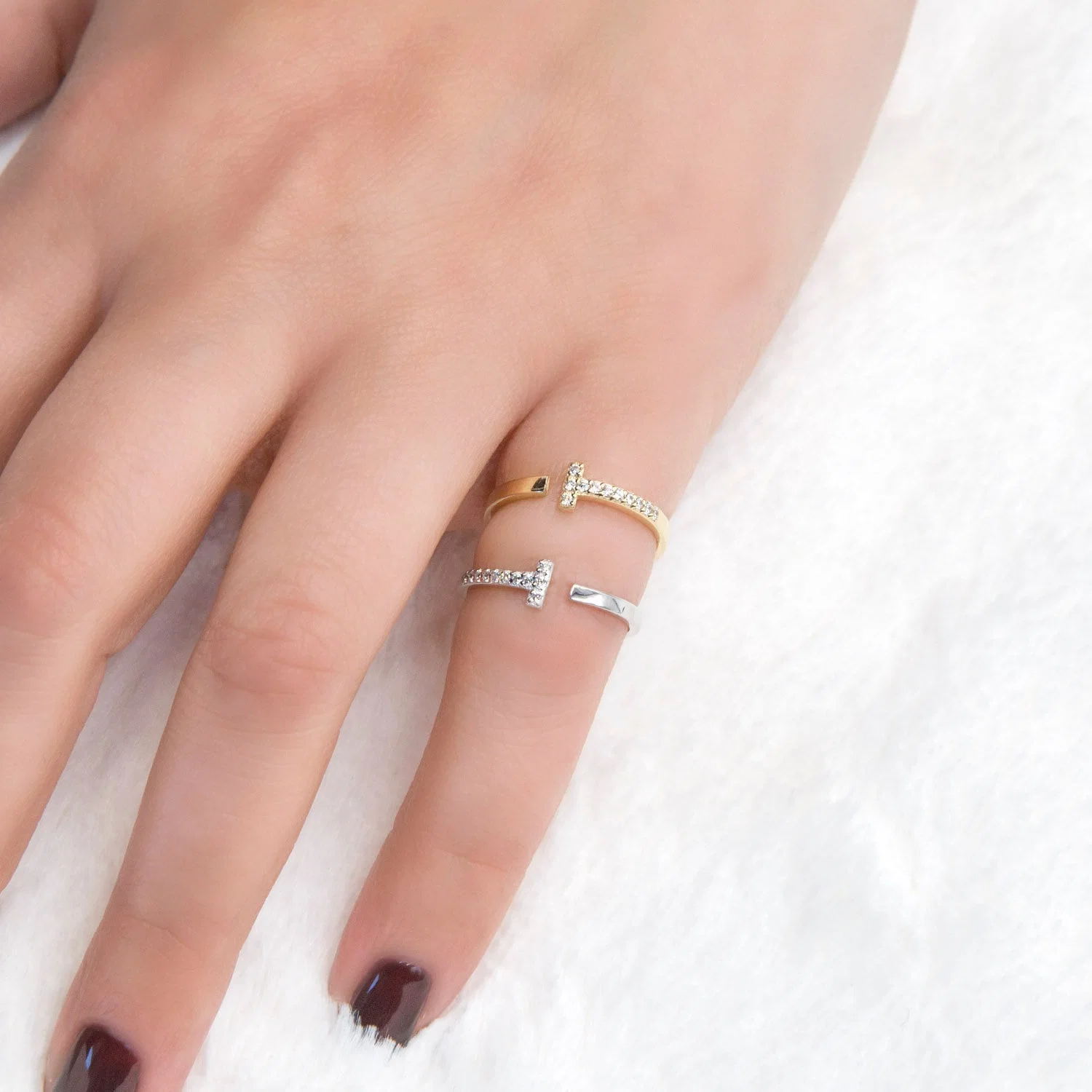T Bar Open Diamond Ring — additional product image 7 from AntEva Crafts
