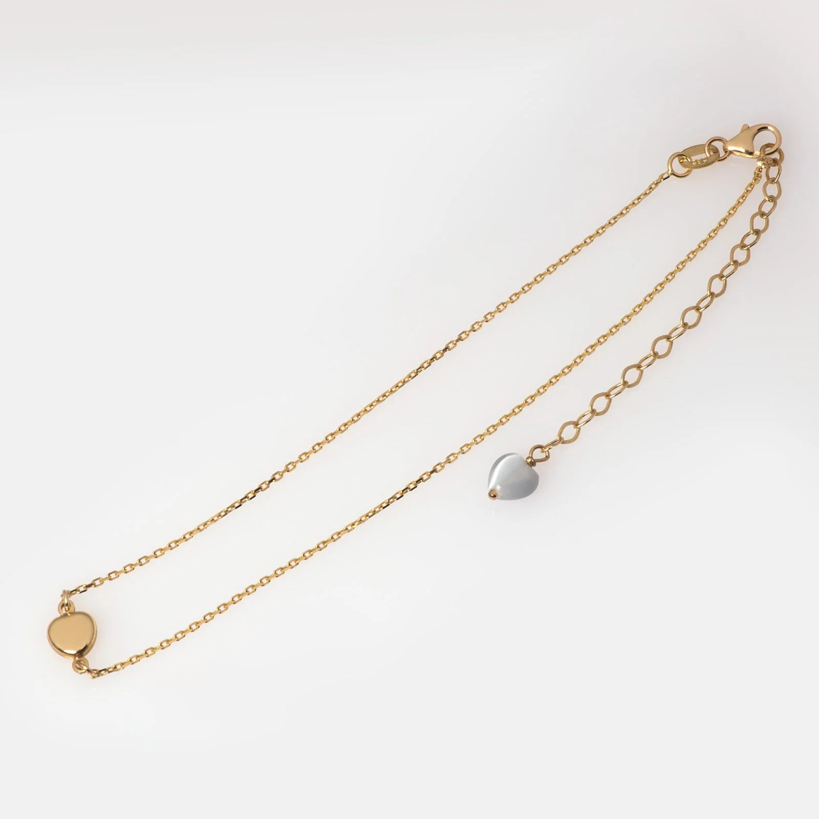 Heart Anklet with adjustable chain — additional product image 3 from AntEva Crafts