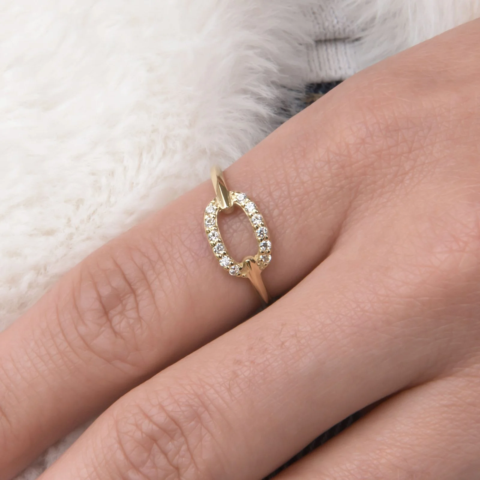 Chain Diamond Ring — additional product image 4 from AntEva Crafts