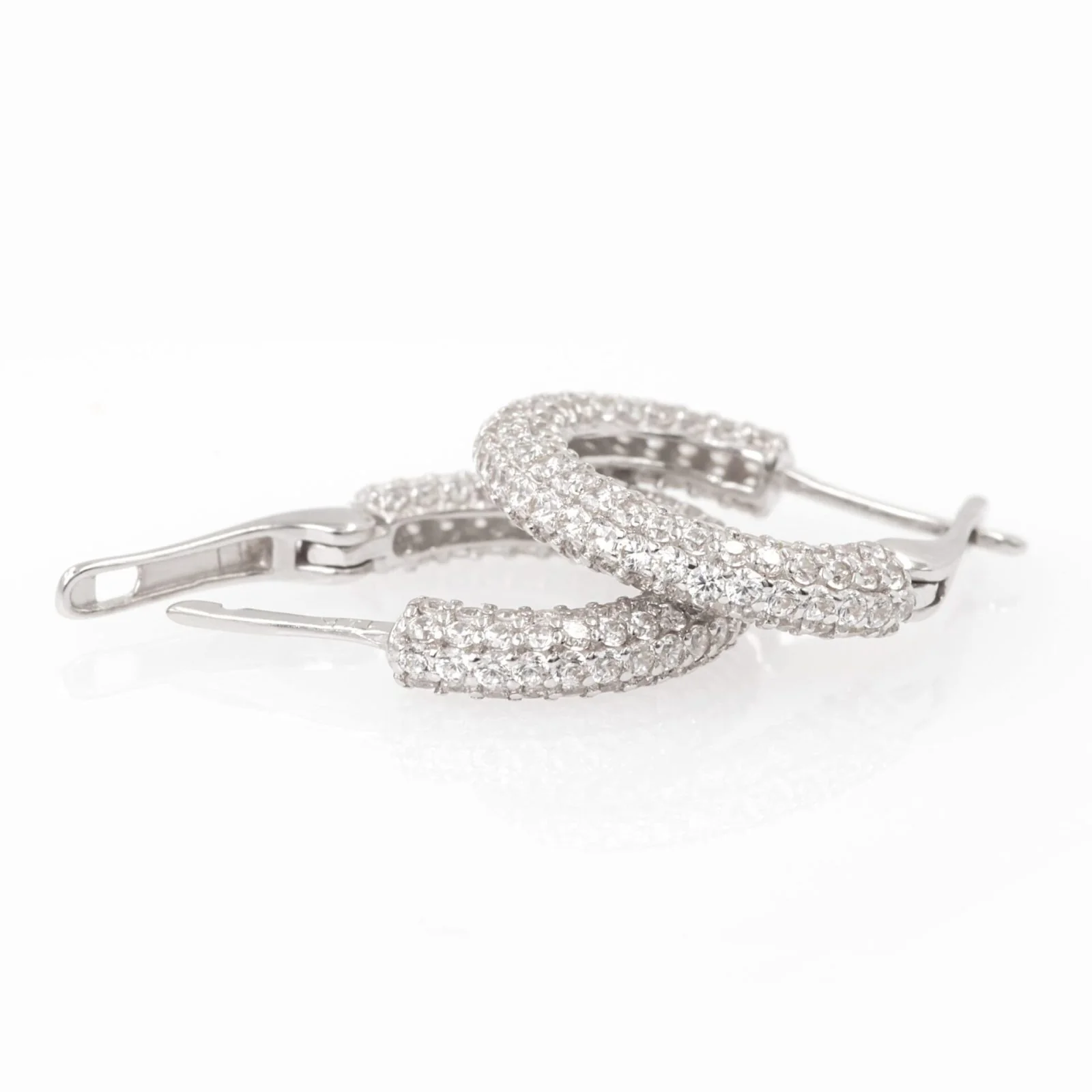 Sparkling Gemstone Hoop Earrings — additional product image 6 from AntEva Crafts