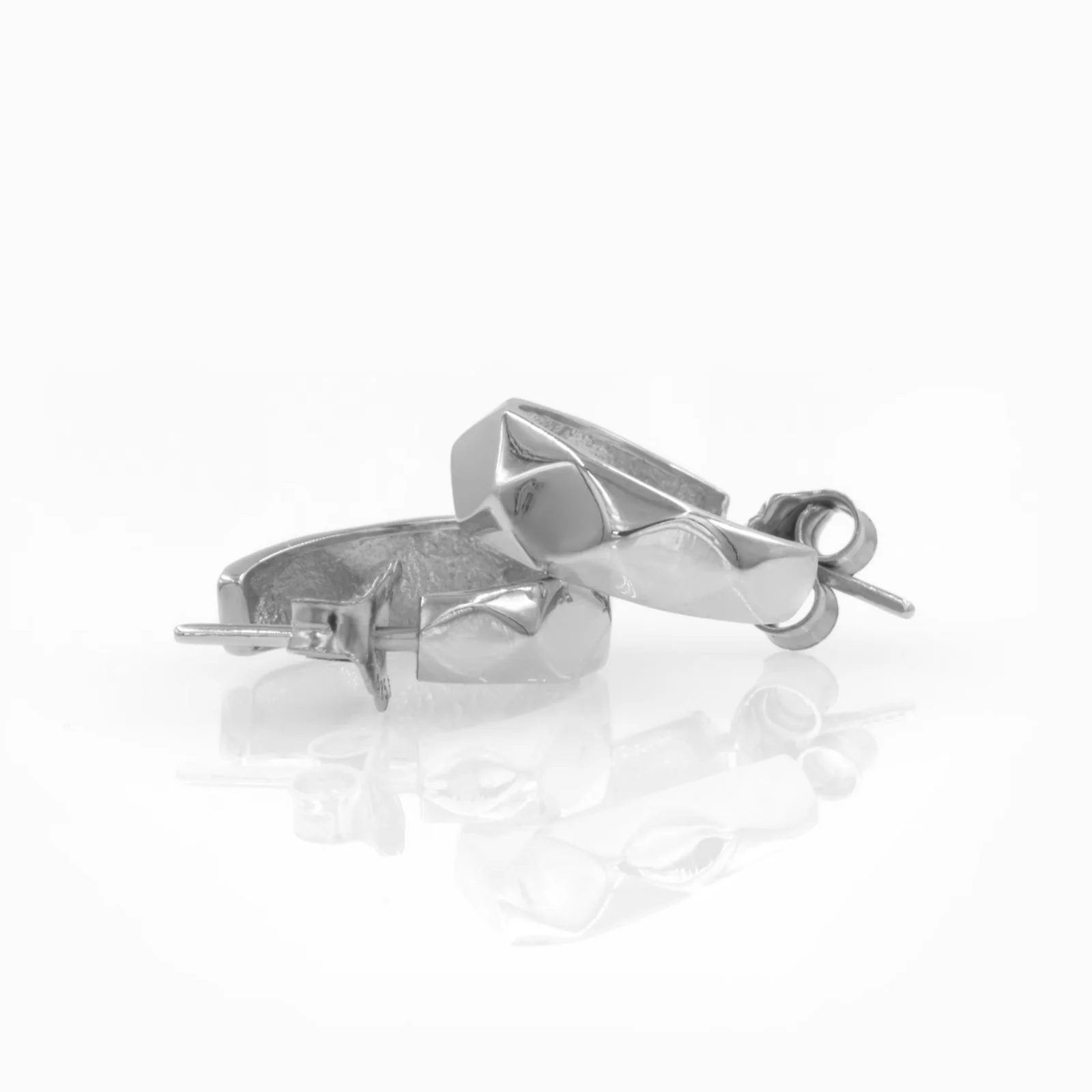 Diamond Cut Design Hoop Earrings — additional product image 5 from AntEva Crafts