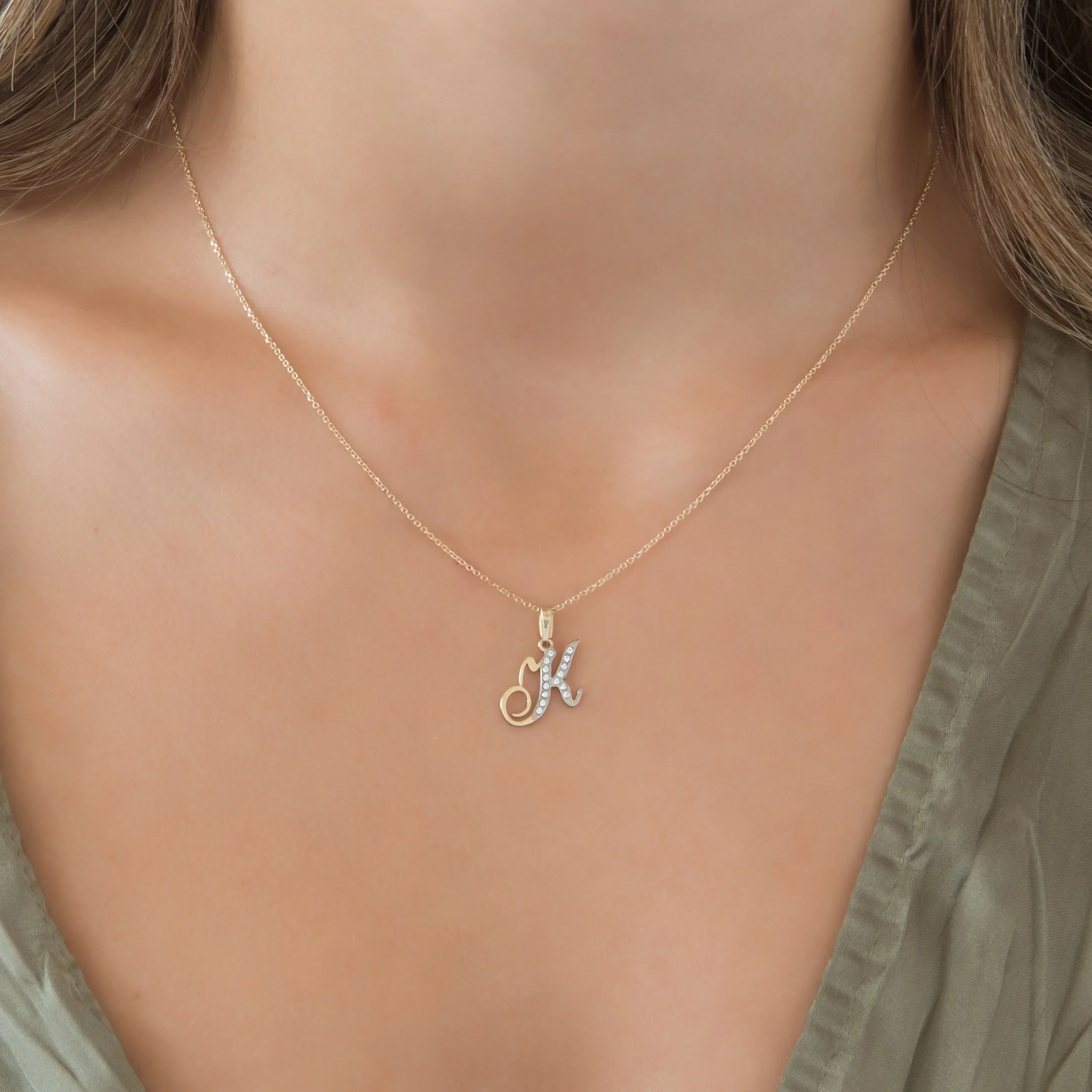 Personalized Monogram Charm Necklace — additional product image 2 from AntEva Crafts