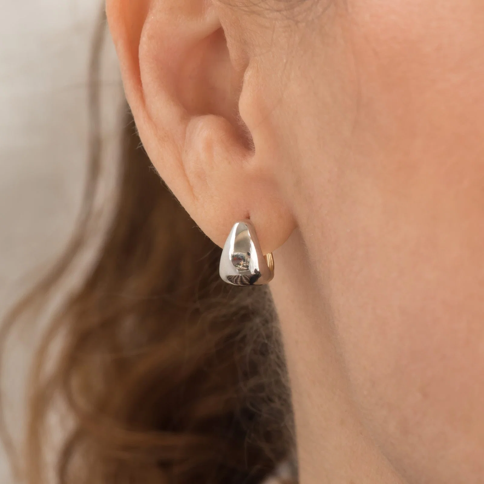 Two Tone Hoop Earrings — additional product image 5 from AntEva Crafts