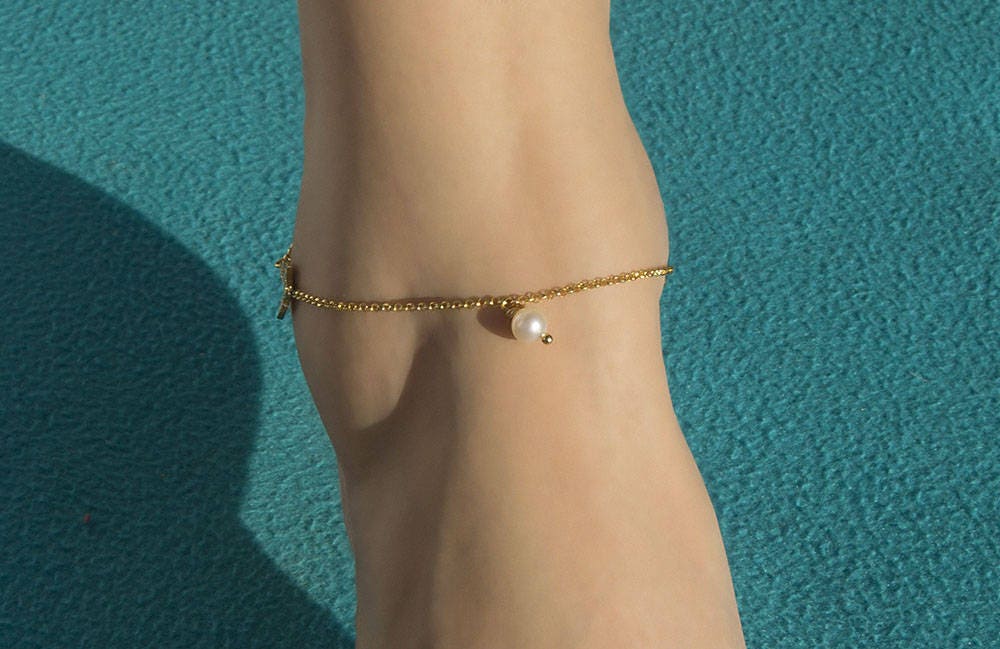 Silver Butterfly Anklet — additional product image 3 from AntEva Crafts