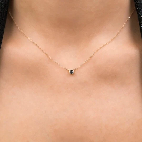 Single Stone Necklace — additional product image 3 from AntEva Crafts