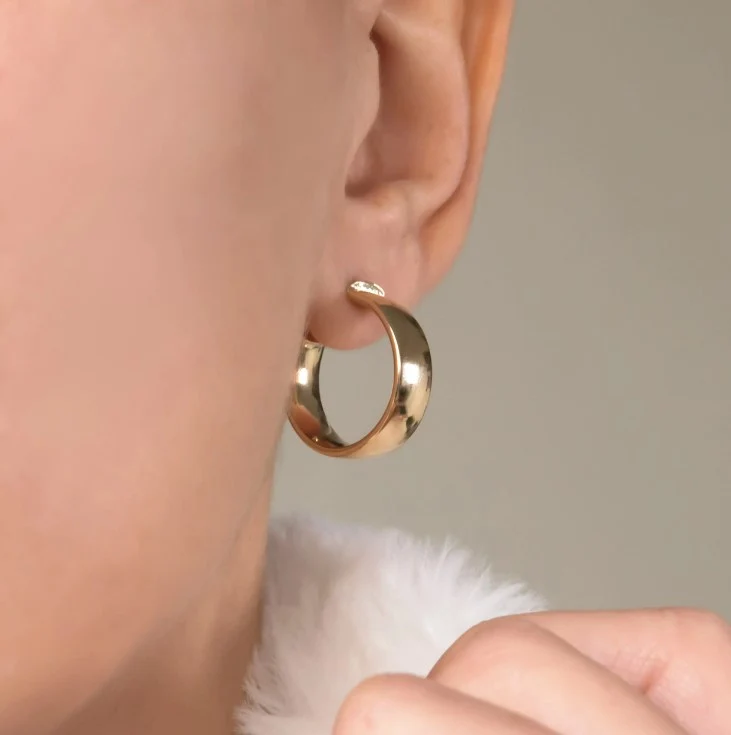 Classic Chunky Hoop Earrings — additional product image 6 from AntEva Crafts