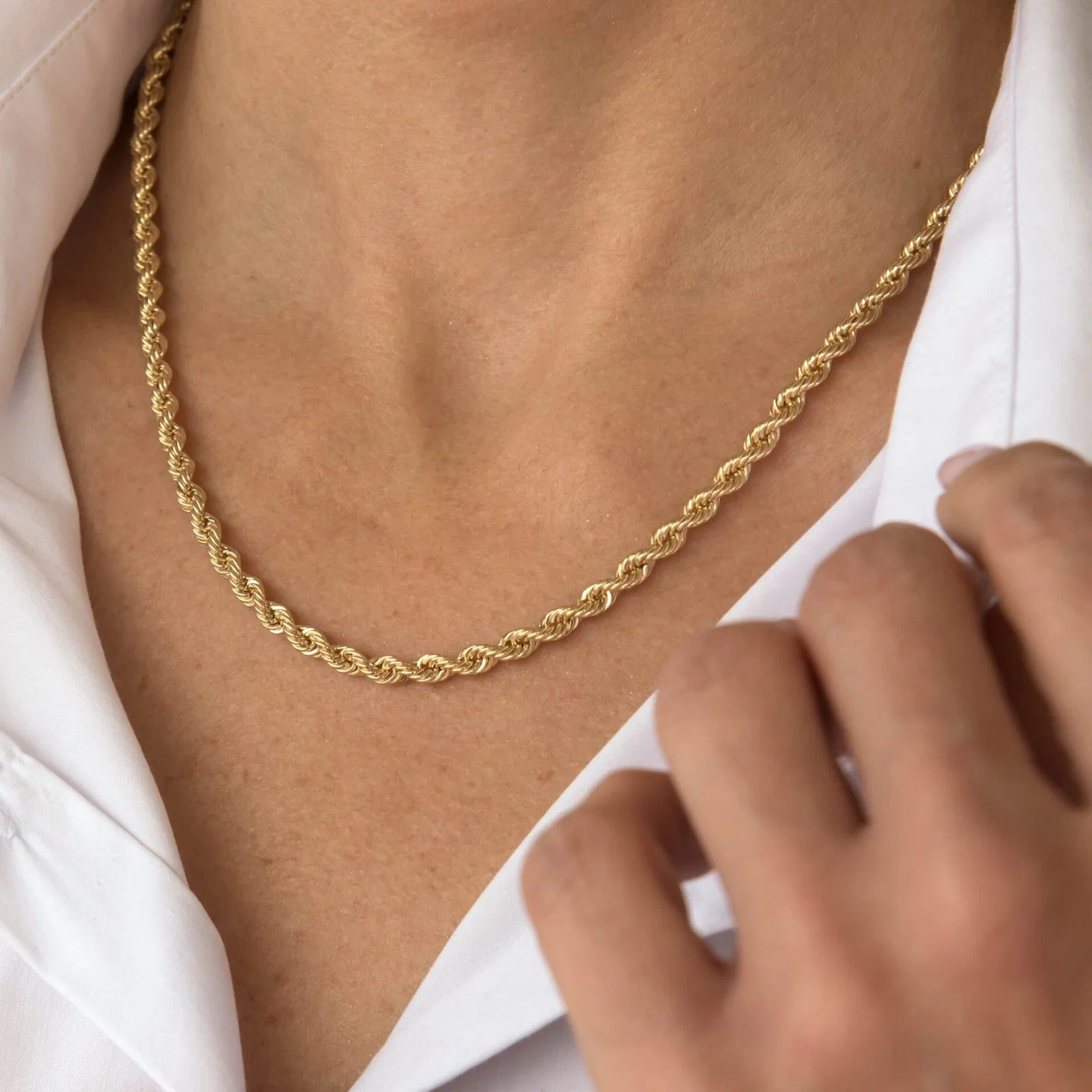 Rope Chain Necklace 3.5mm — additional product image 6 from AntEva Crafts